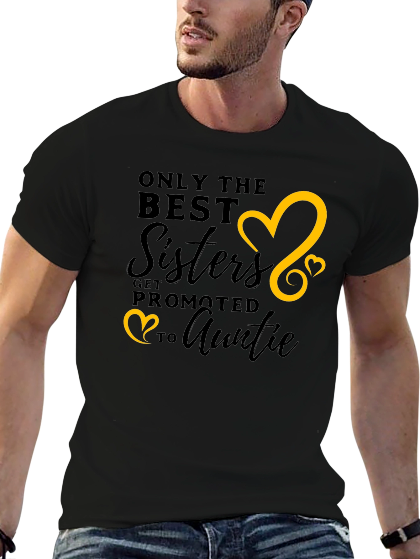 Black Best Sisters Get Promoted to Auntie T-Shirt view 6