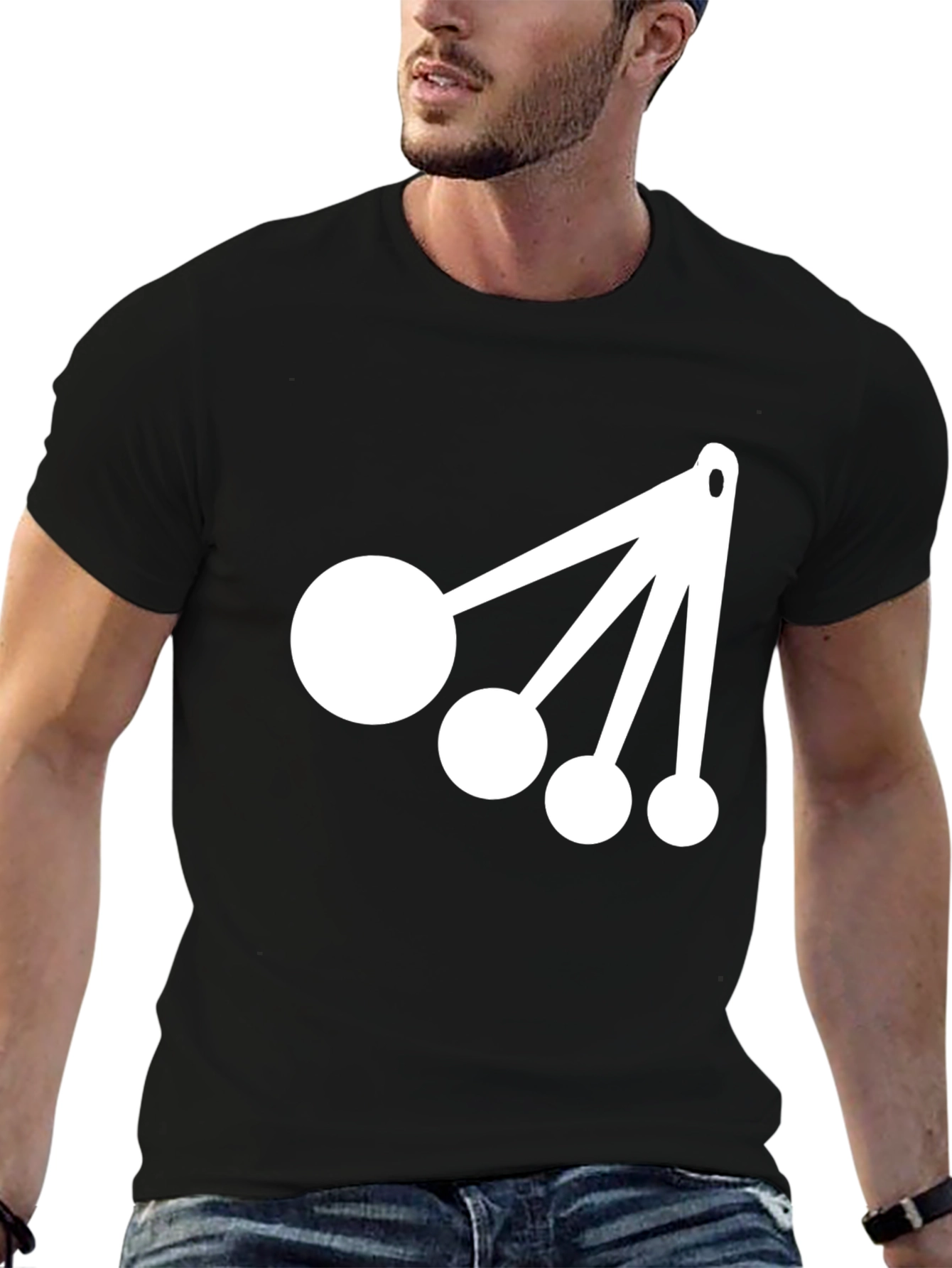 Black Measuring Spoon Graphic Tee - Stylish Unisex Cotton Blend Shirt view 6