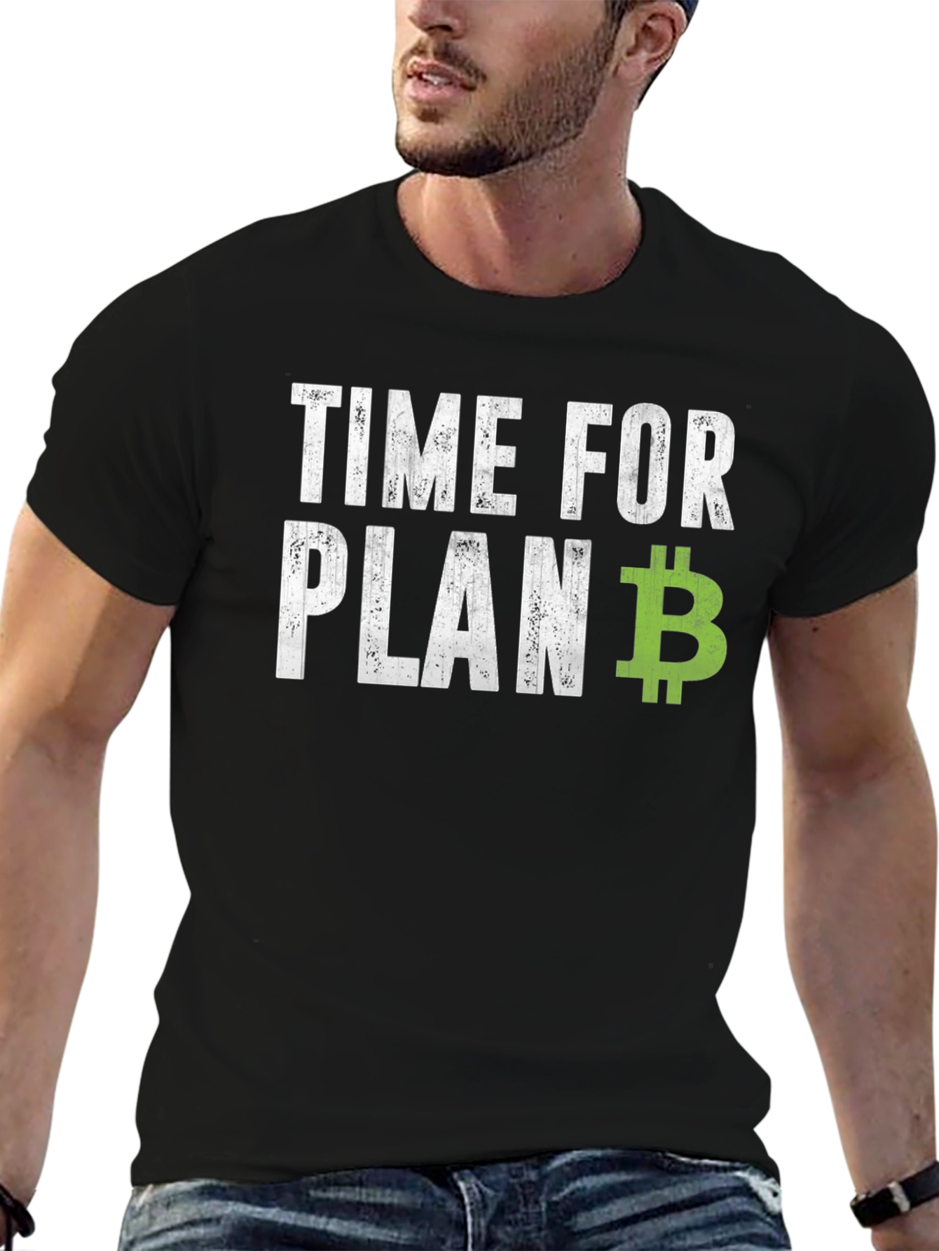 Black Time for Plan B - Bitcoin Graphic T-Shirt view 6