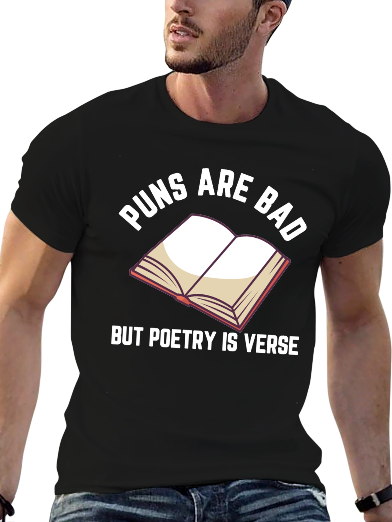 Black Puns Are Bad Poetry T-Shirt view 6