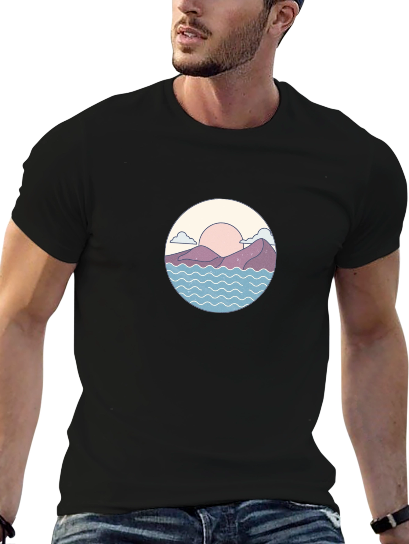 Sunset Wave Graphic Tee - 6