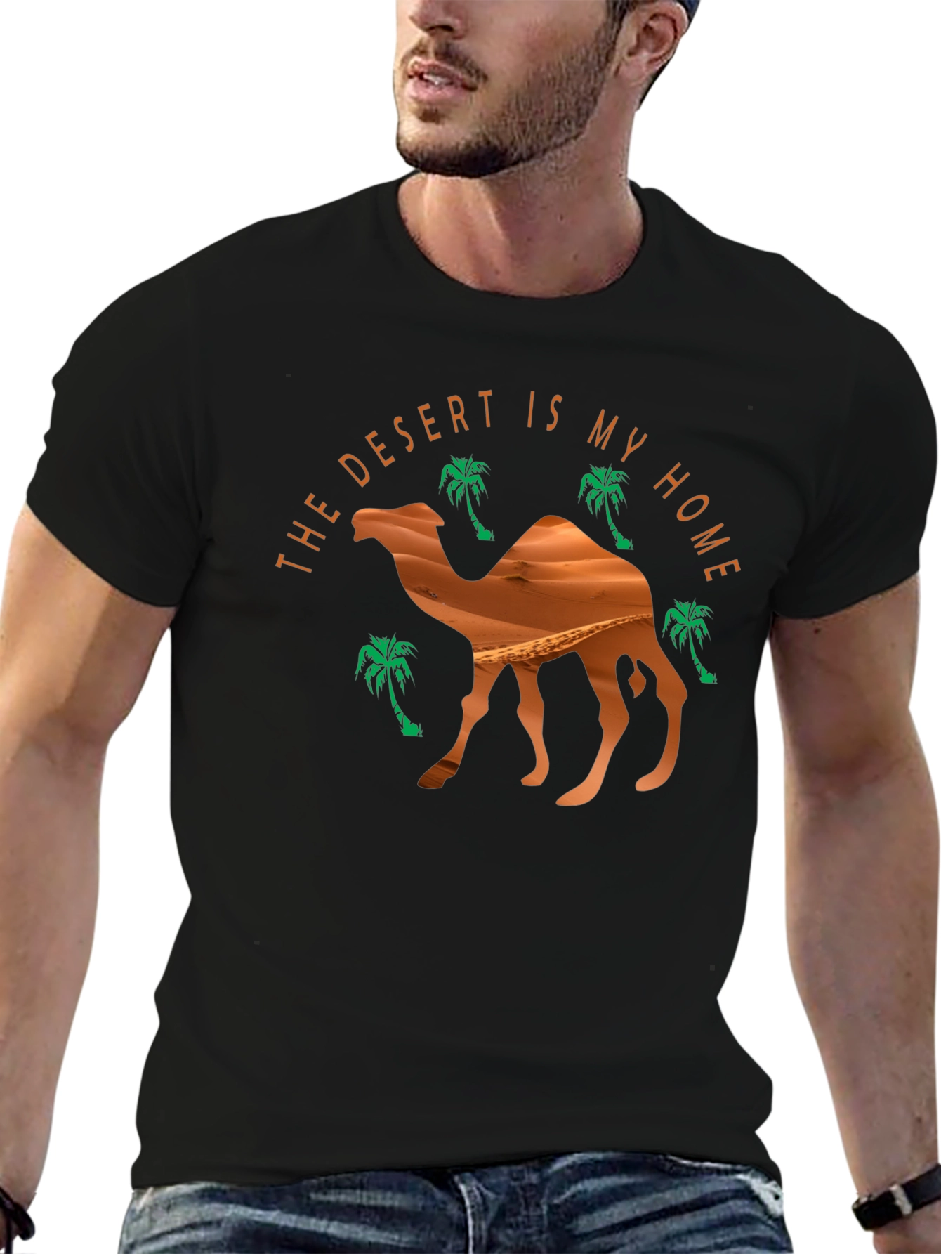 Black Desert Home Camel Graphic Tee - Black view 6