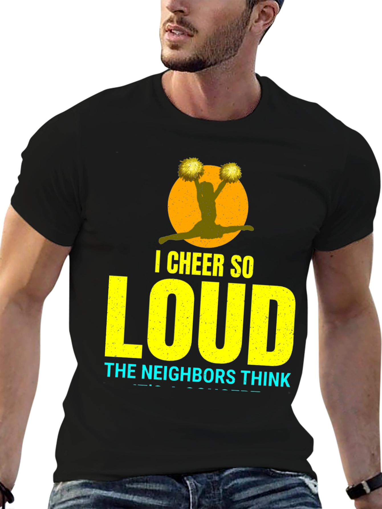 Black I Cheer So Loud T-Shirt view 6