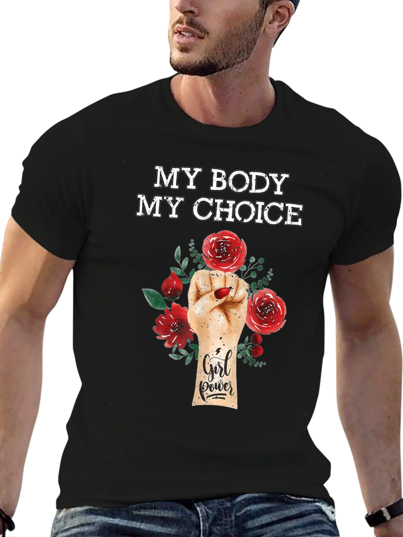 Black My Body My Choice Graphic T-Shirt view 6