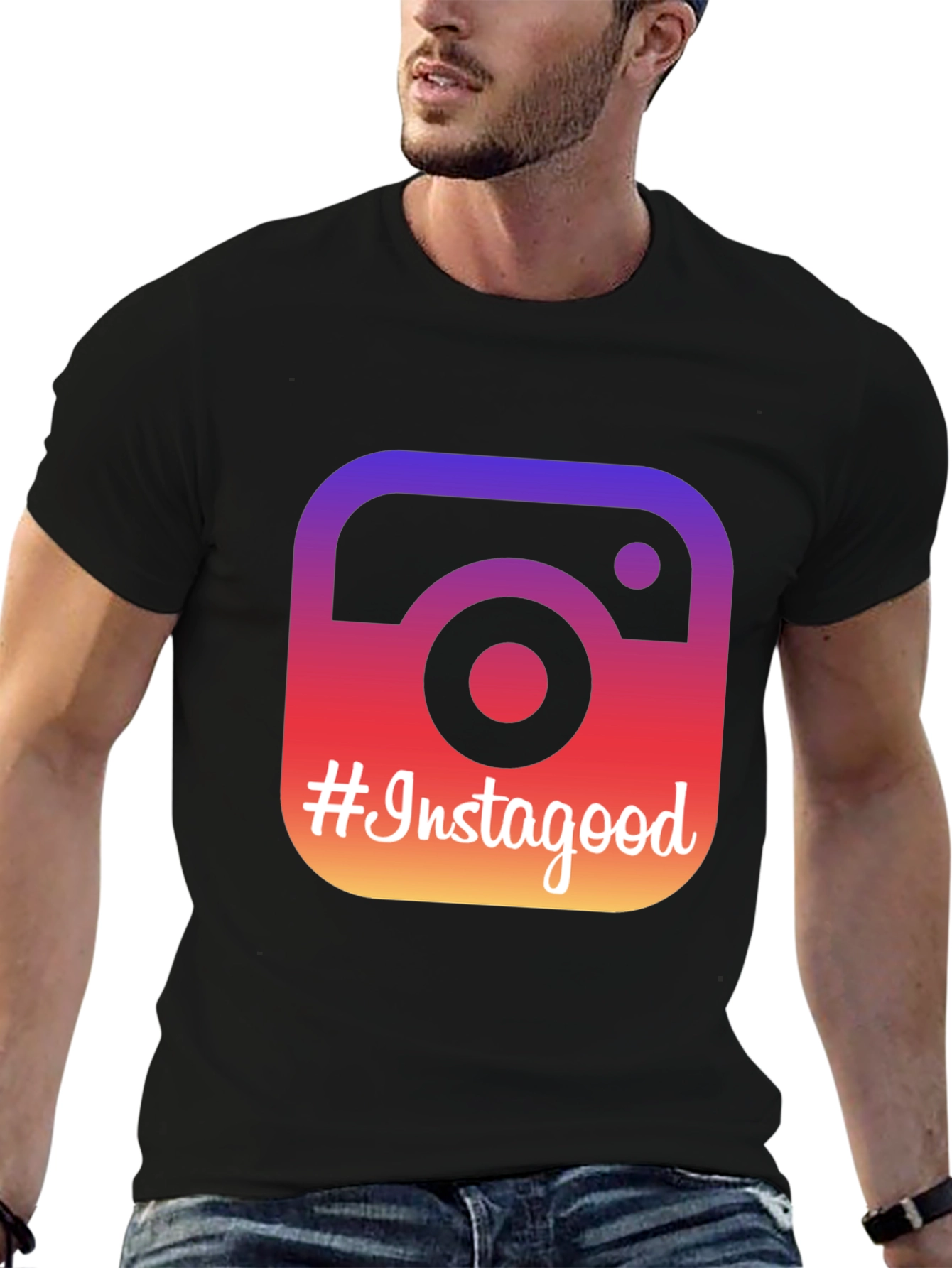 Black Instagood Graphic Tee - Stylish Black T-Shirt view 6