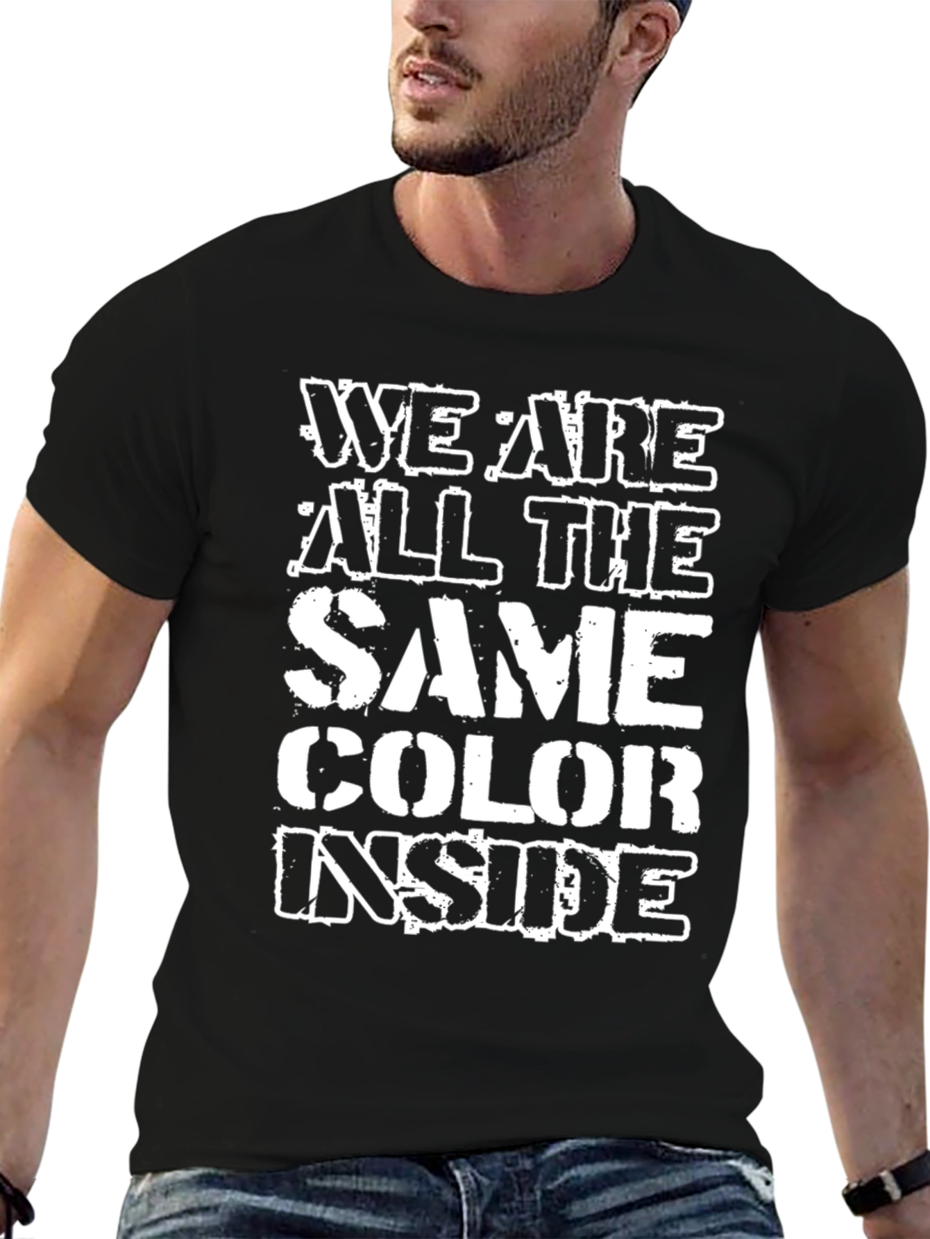 Black Equality T-Shirt: We Are All The Same Color Inside view 6