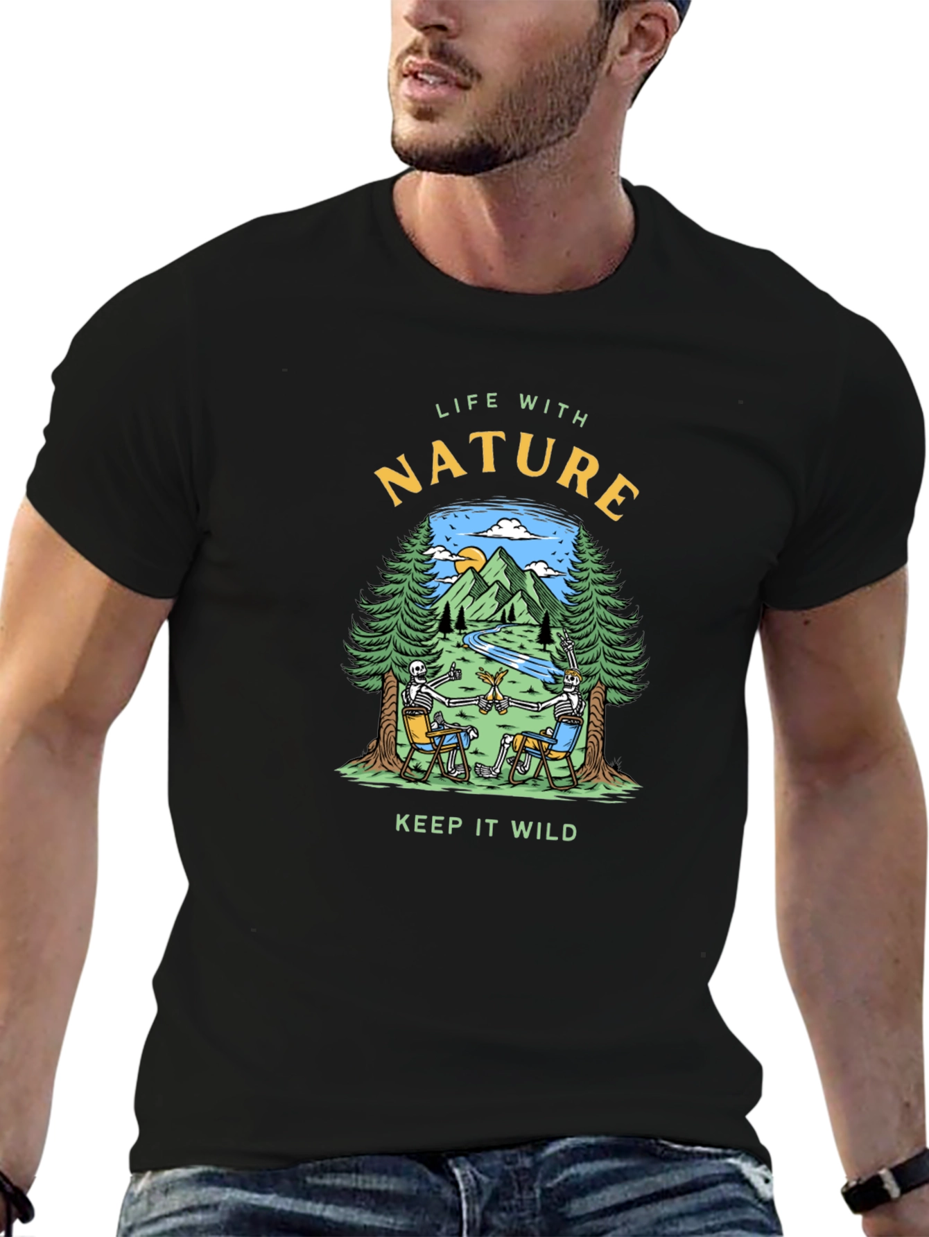 Black Life With Nature Graphic T-Shirt view 6