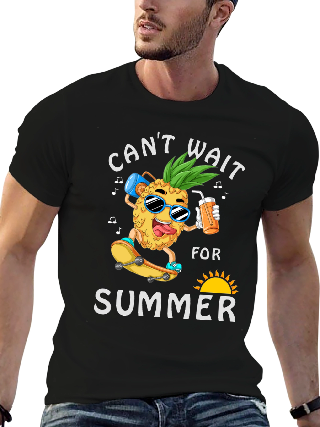 Black Can't Wait For Summer T-Shirt view 6