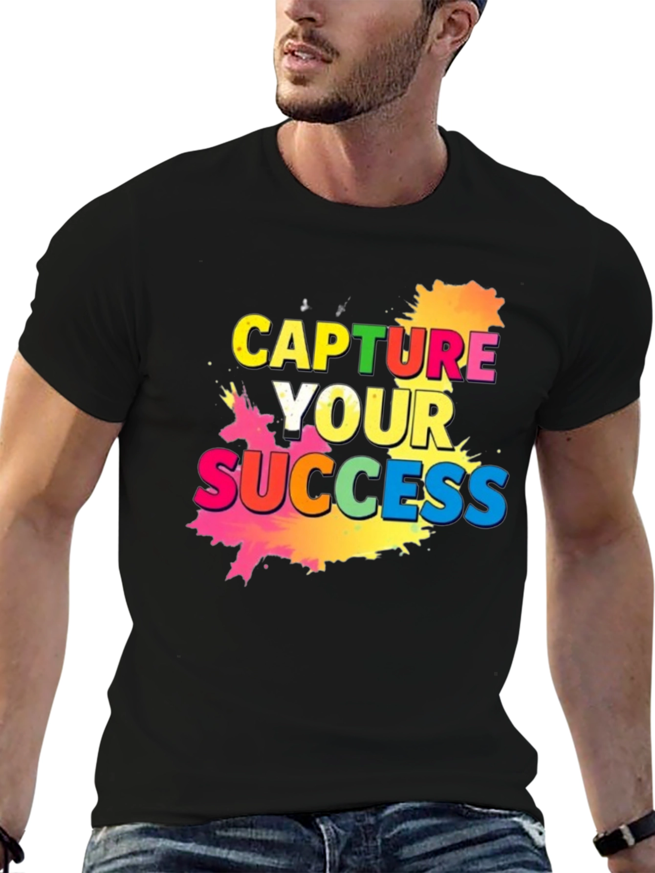 Black Capture Your Success Graphic Tee view 6