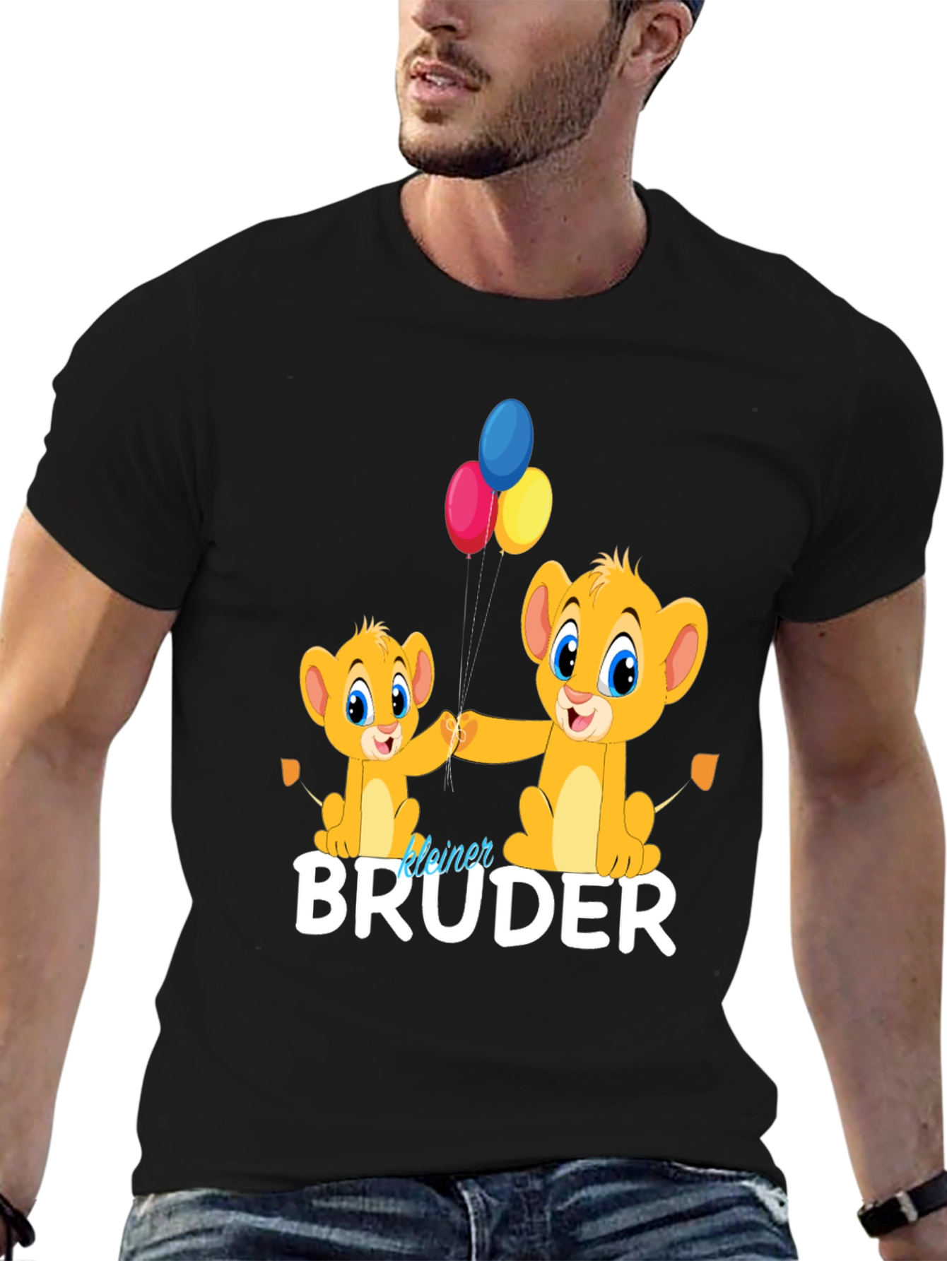 Black Lion King "kleiner BRUDER" T-Shirt view 6