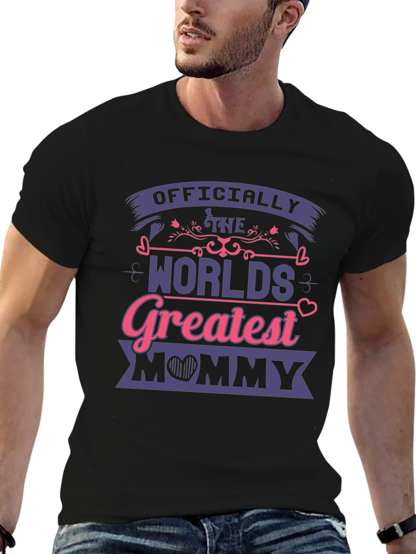 Black Greatest Mommy Ever Graphic T-Shirt view 6