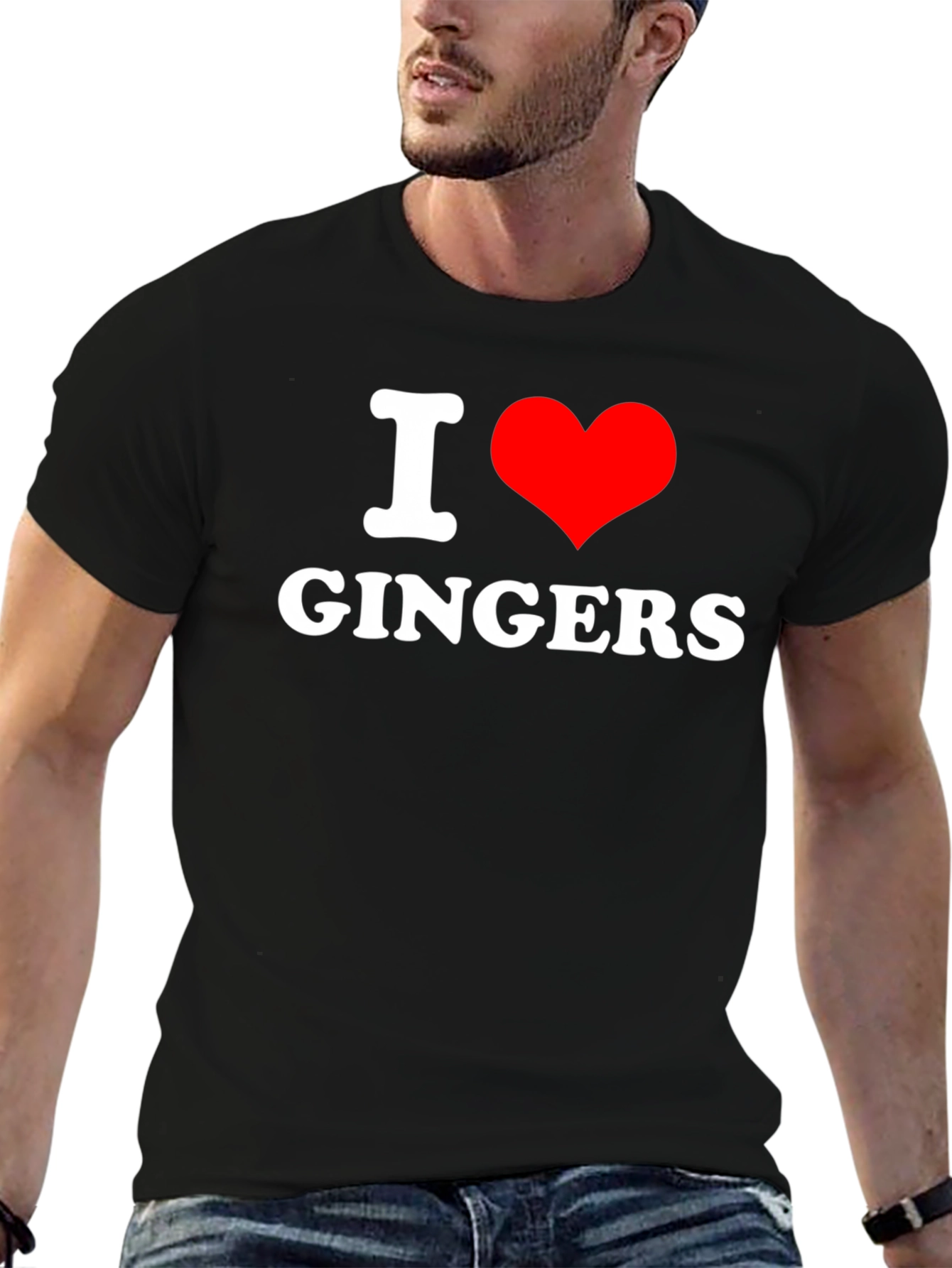 Black I Heart Gingers Black T-Shirt view 6