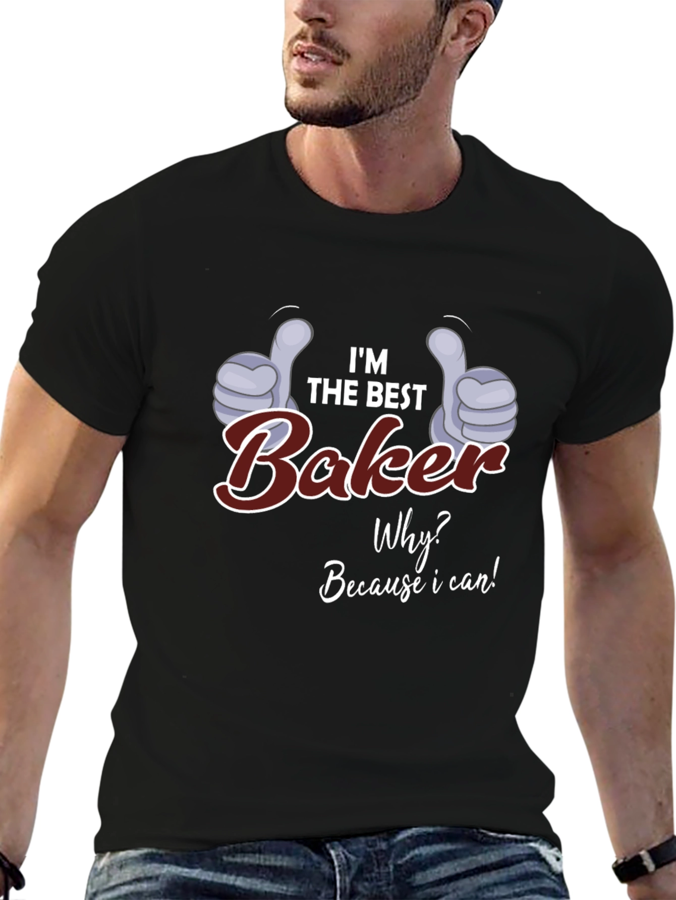 Black I'm the Best Baker T-Shirt - Funny Baking Gift view 6