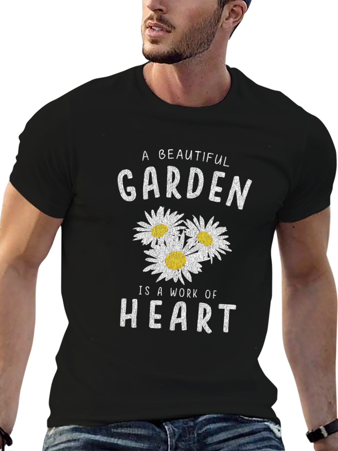 Black A Beautiful Garden is a Work of Heart Graphic Tee view 6