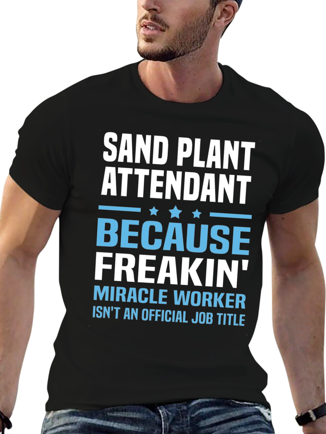 Black Sand Plant Attendant T-Shirt: Because Freakin' Miracle Worker view 6