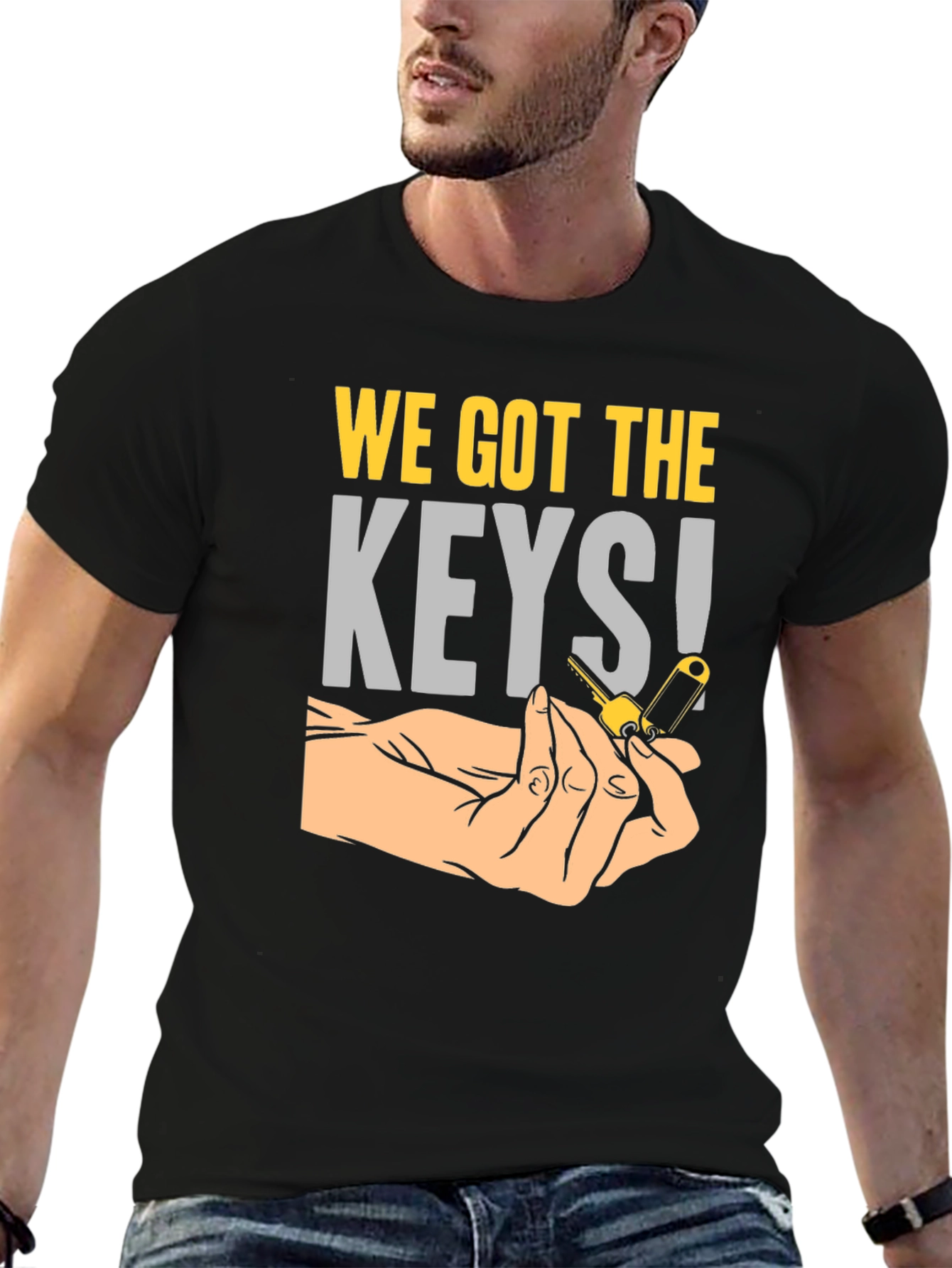Black We Got The Keys T-Shirt view 6