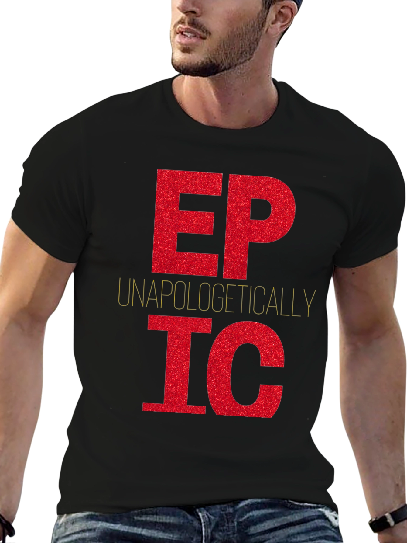 Black Unapologetically Epic T-Shirt view 6