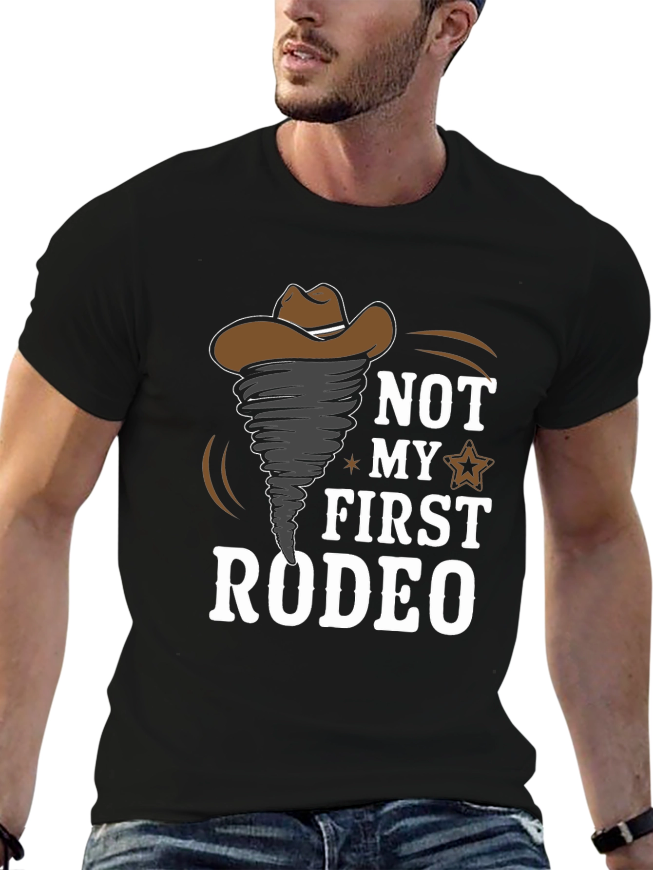 Black Not My First Rodeo Graphic T-Shirt view 6