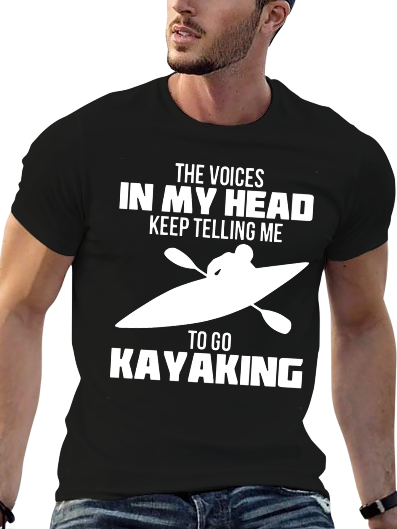 Black Voices in My Head Kayaking T-Shirt view 6