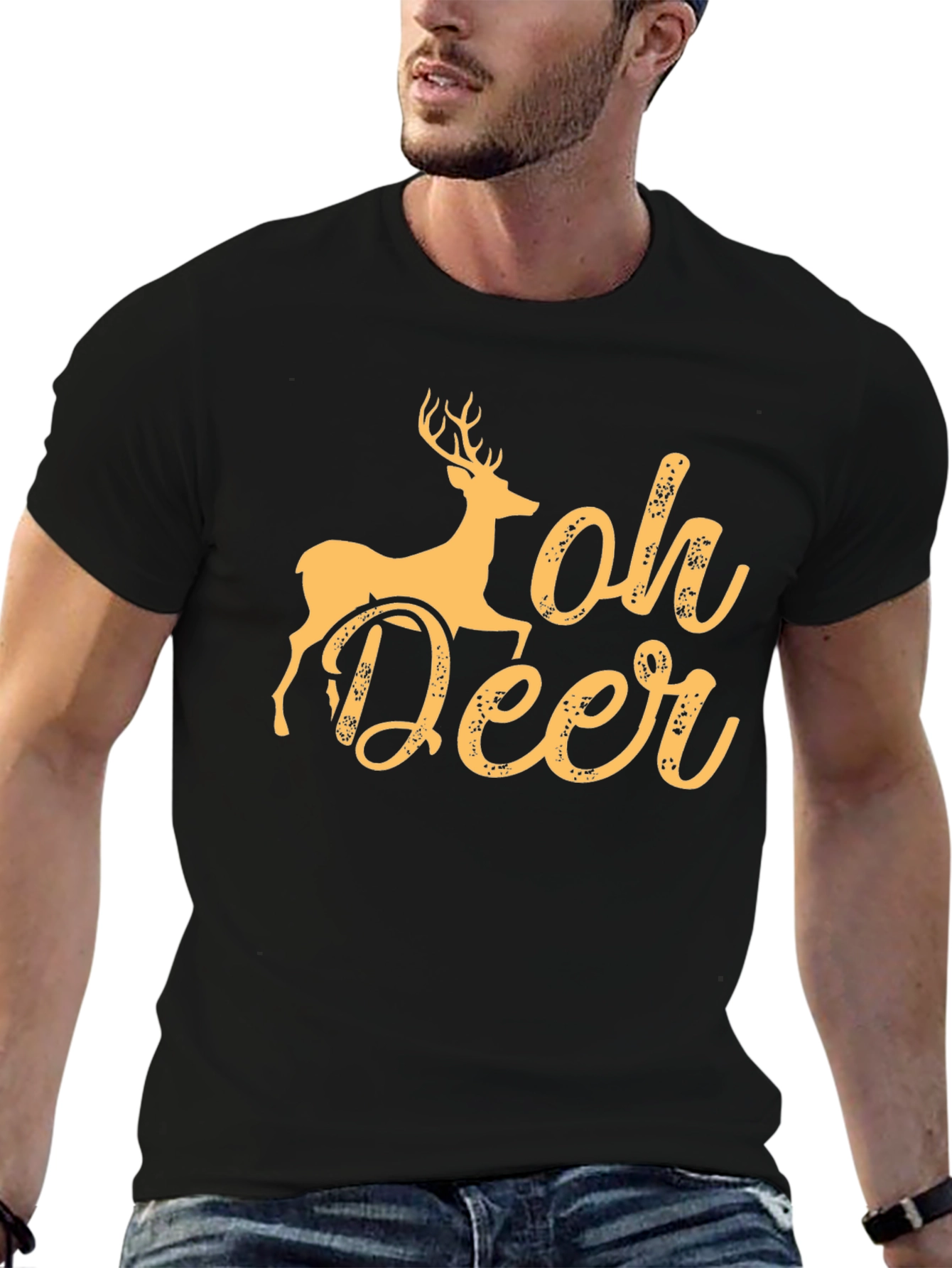 Black Oh Deer Graphic T-Shirt view 6
