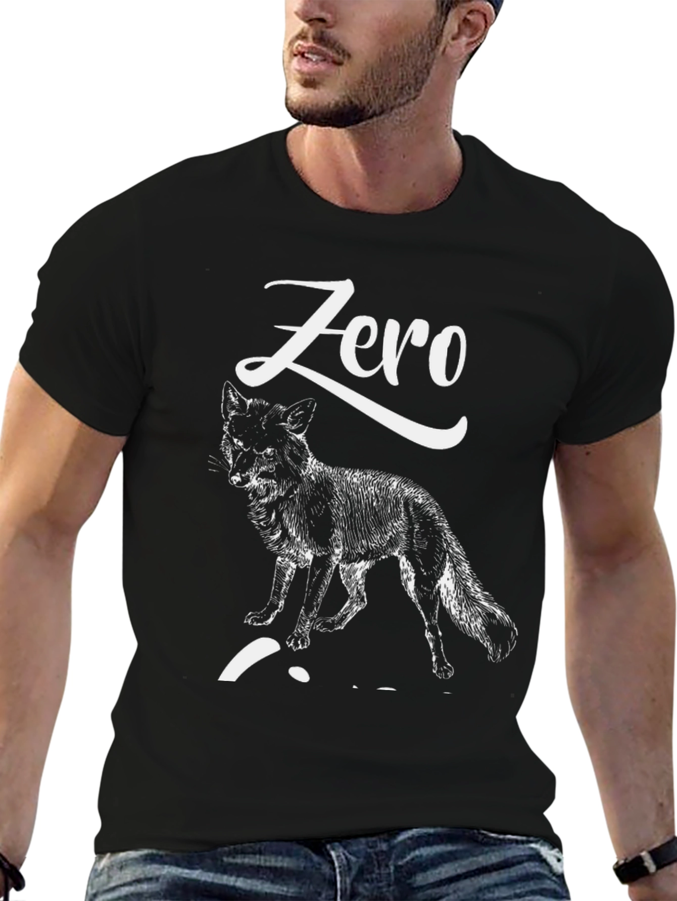 Black Zero Fox Given T-Shirt - Cool Graphic Tee view 6