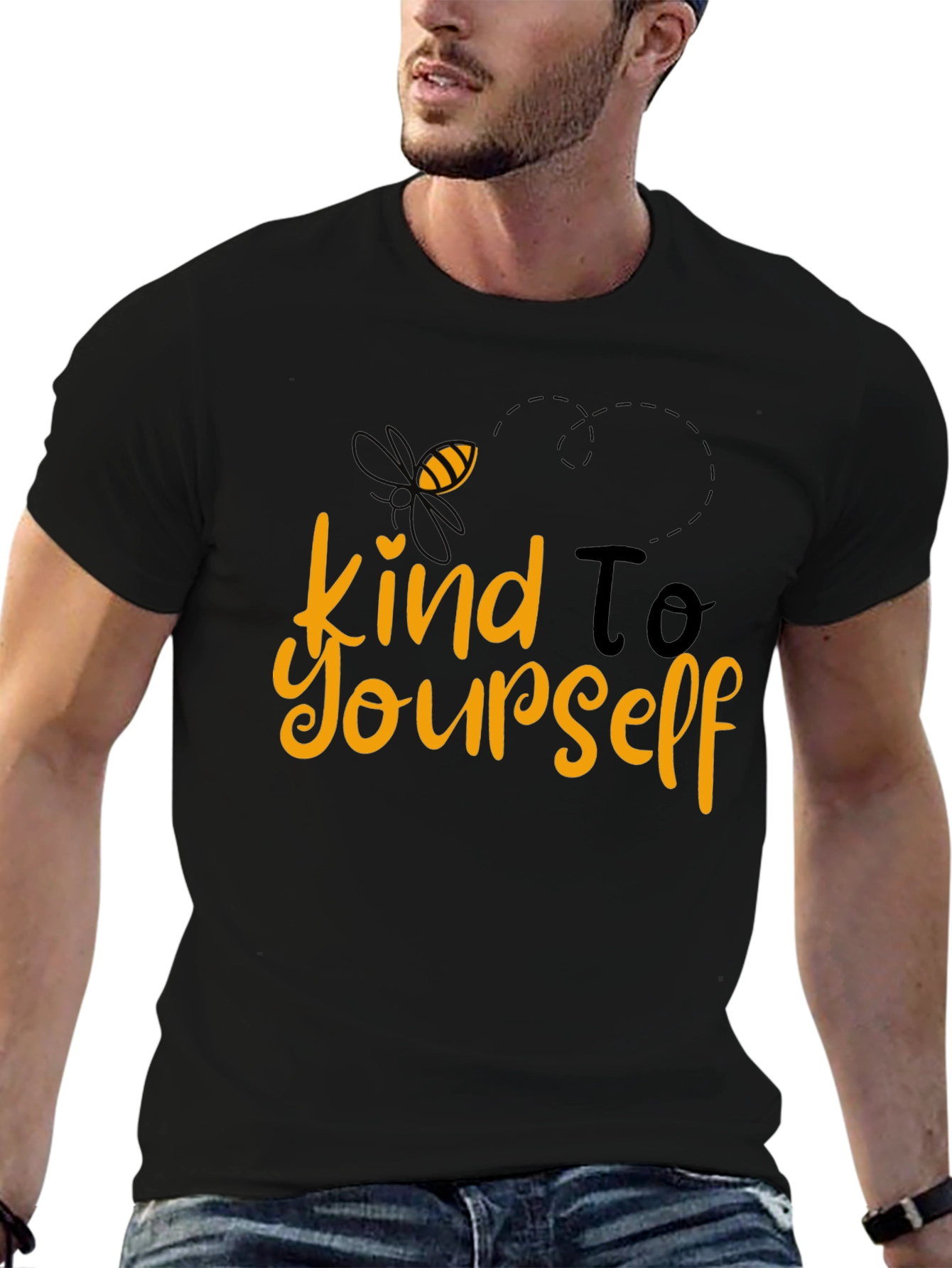 Black Bee Kind To Yourself Graphic T-Shirt view 6