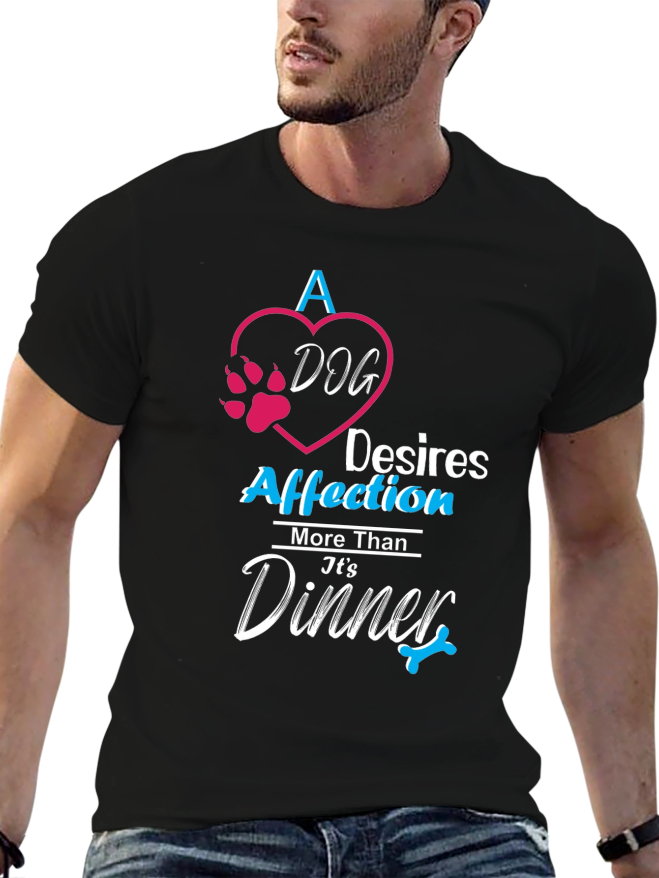 Black Dog Affection Black T-Shirt view 6