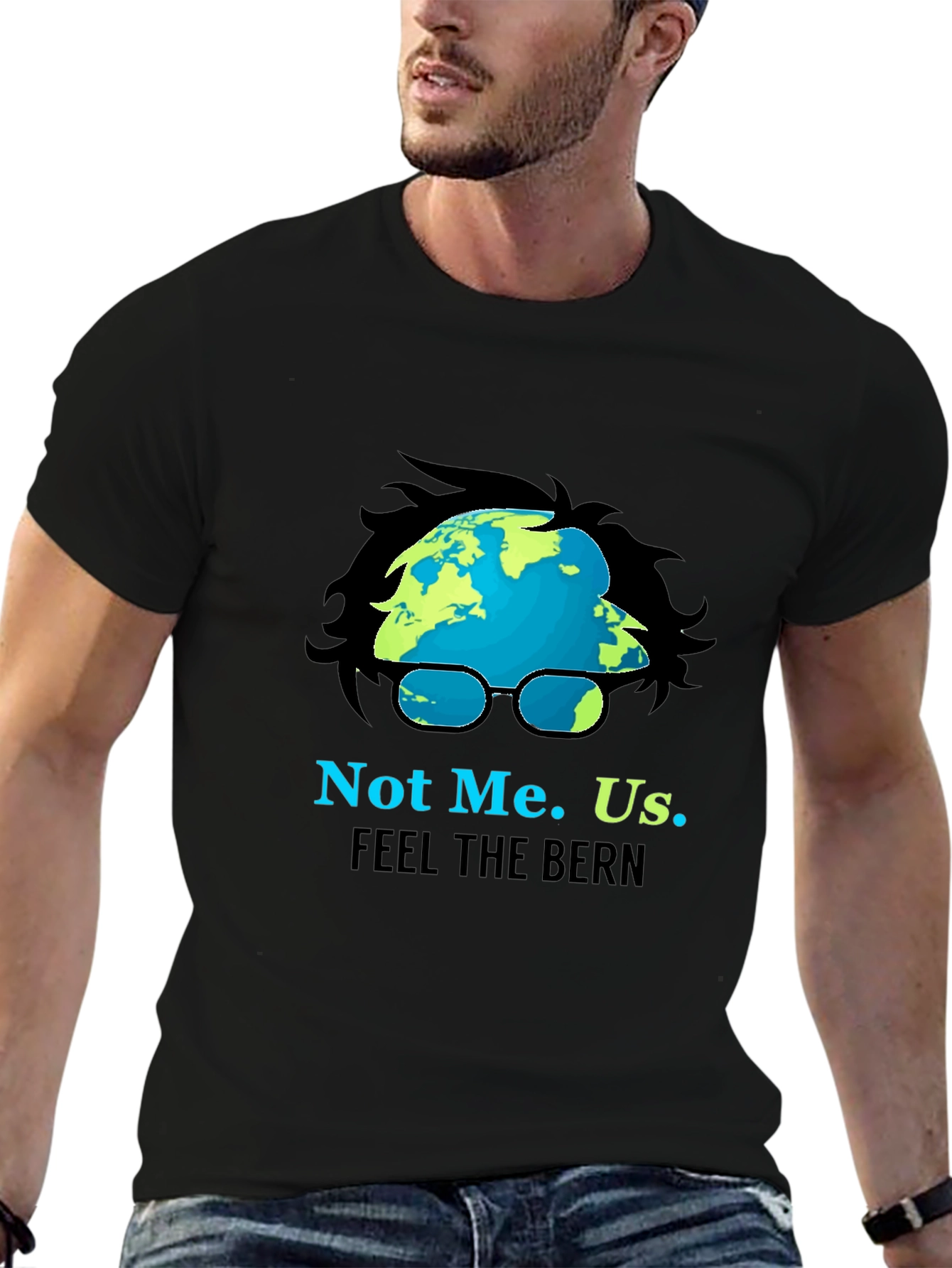 Black Not Me. Us. Feel The Bern Political T-Shirt view 6