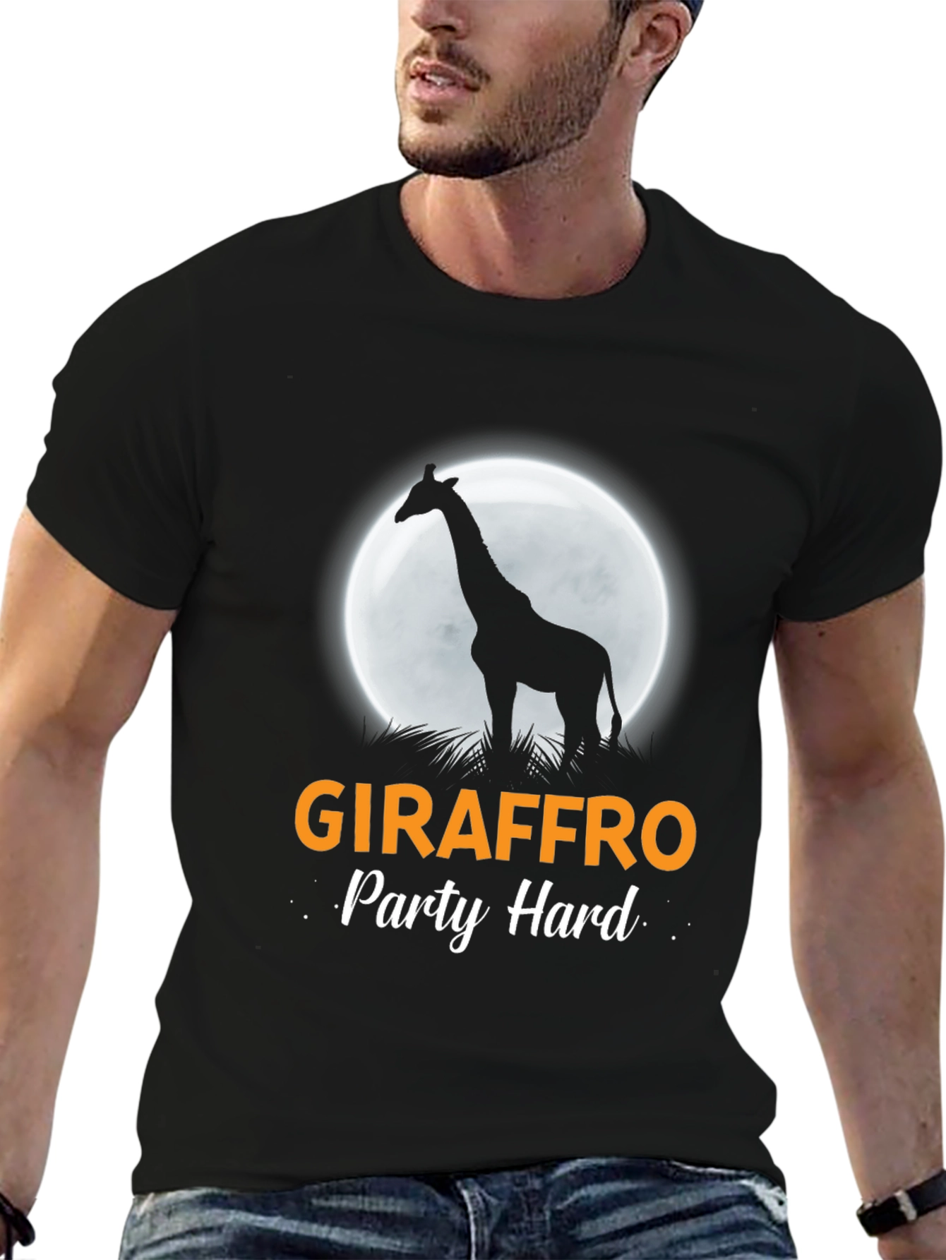 Black Giraffro Party Hard T-Shirt view 6