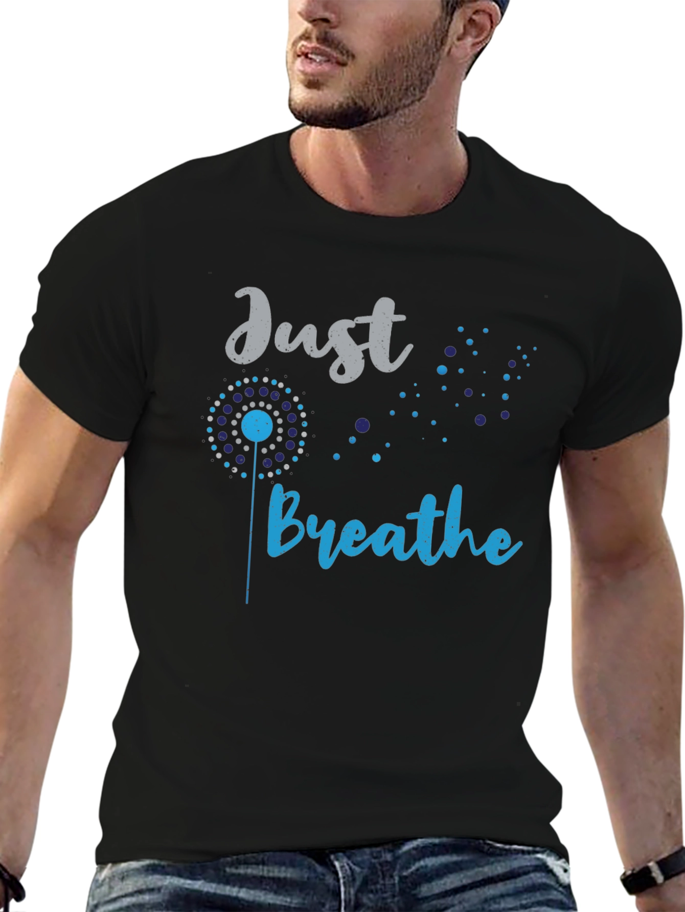 Black Just Breathe Dandelion Tee view 6