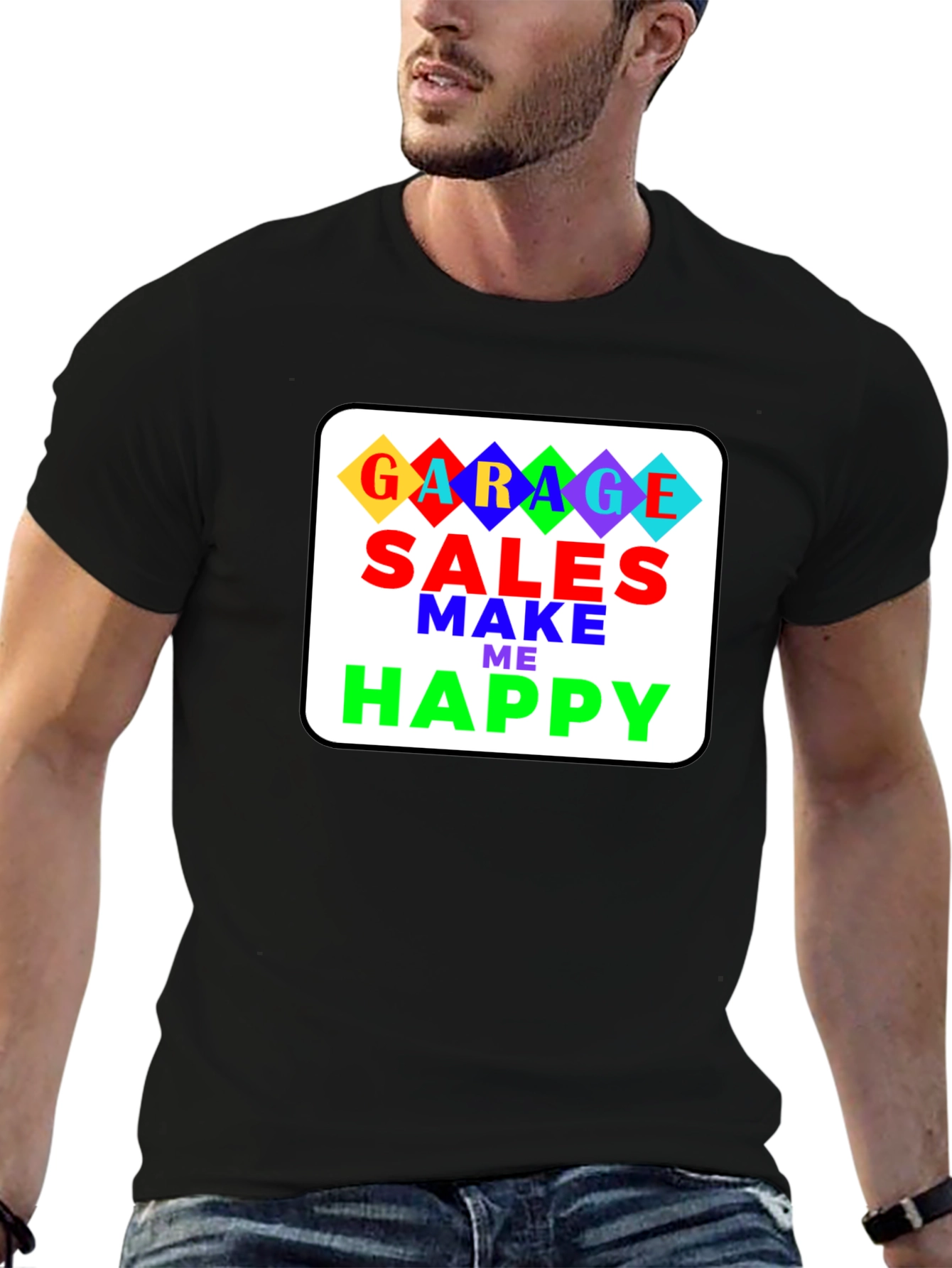 Garage Sales Make Me Happy T-Shirt - Black - 6