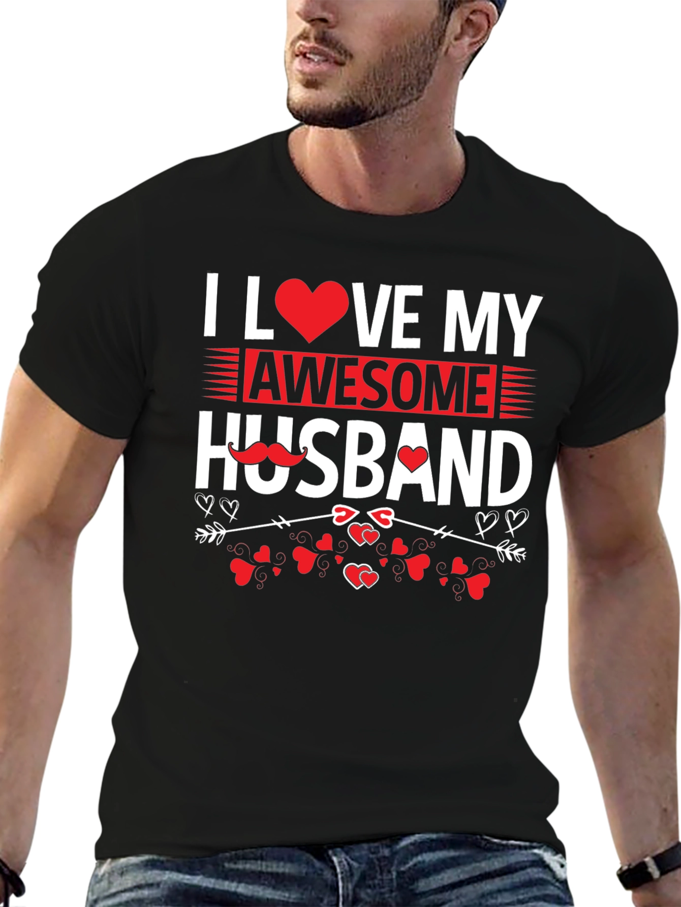 Black I Love My Awesome Husband Graphic Tee view 6