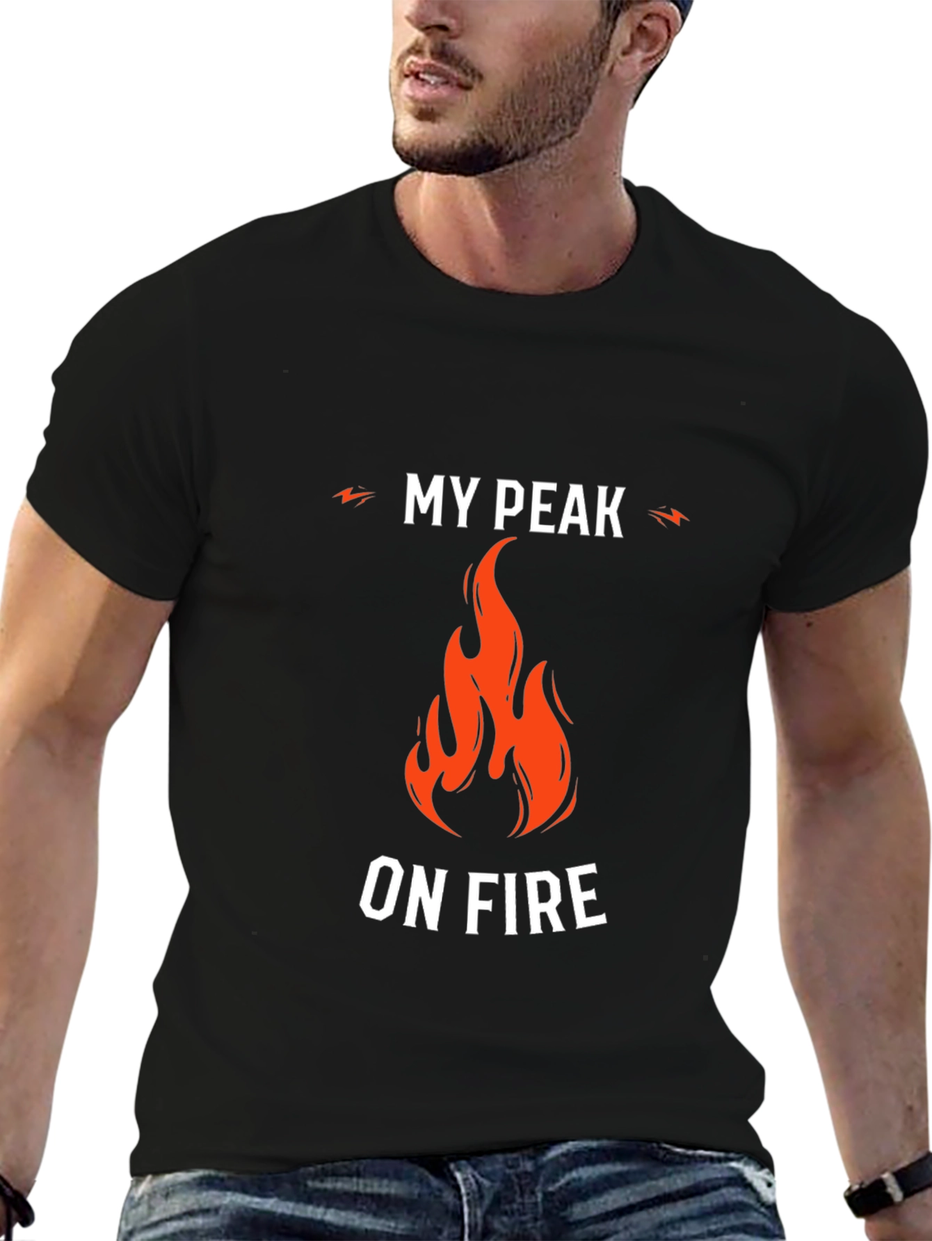 Black My Peak On Fire Graphic Tee view 6