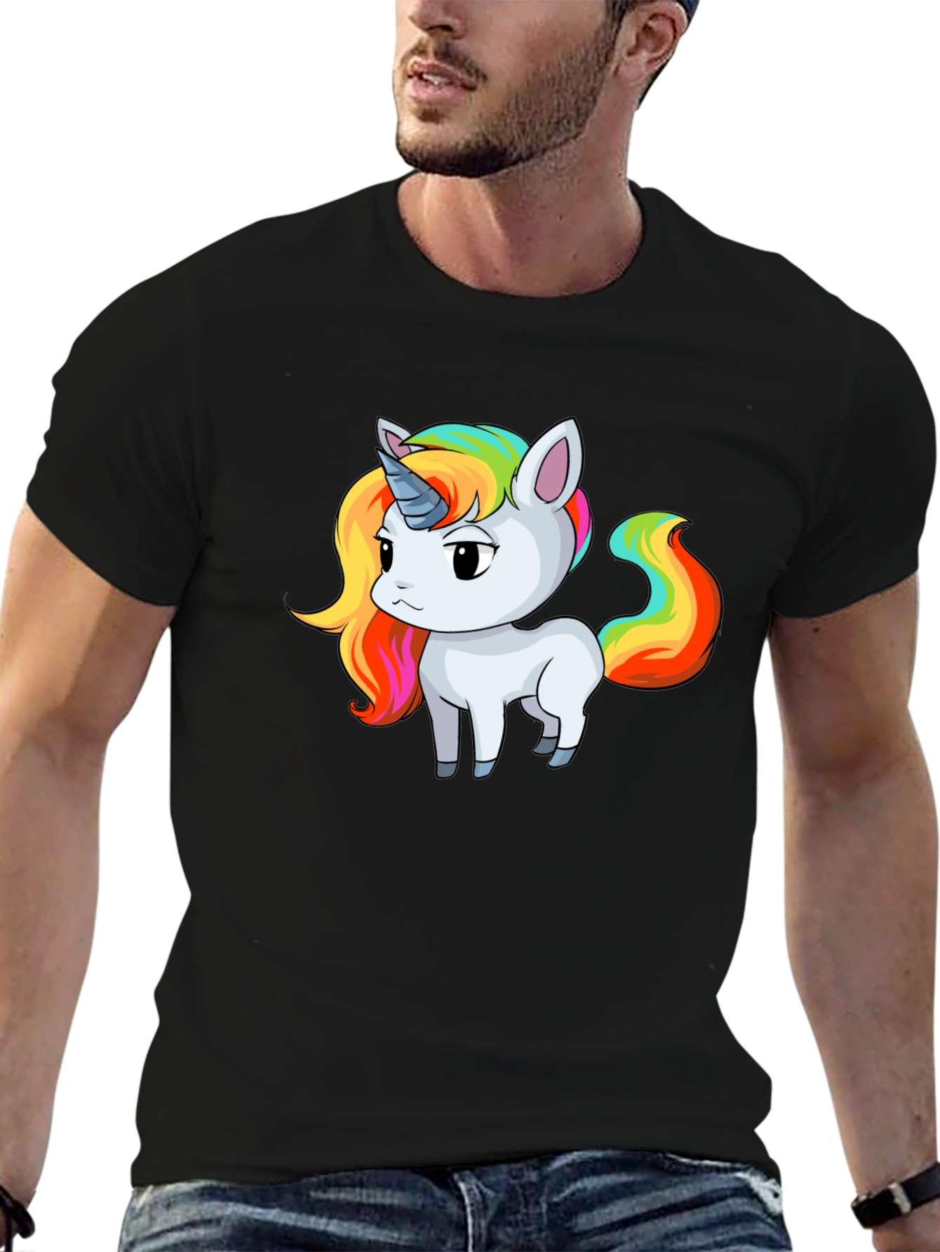 Black Unicorn Graphic Tee - Fun, Unique Design view 6