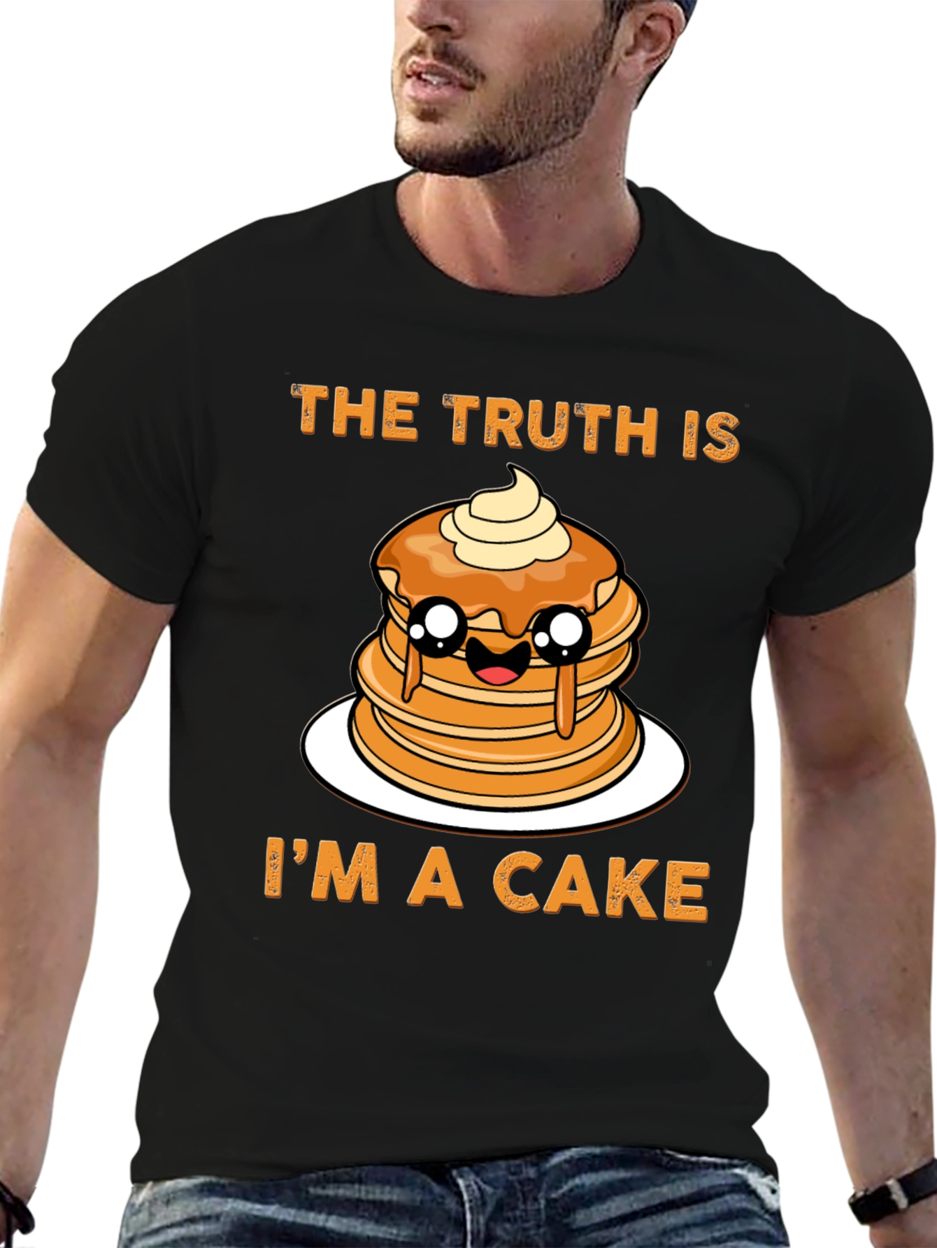 Black The Truth Is I'm A Cake T-Shirt view 6