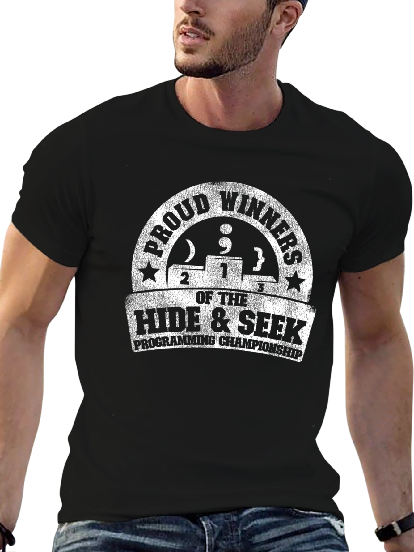 Black Programming Hide & Seek Champion T-Shirt view 6