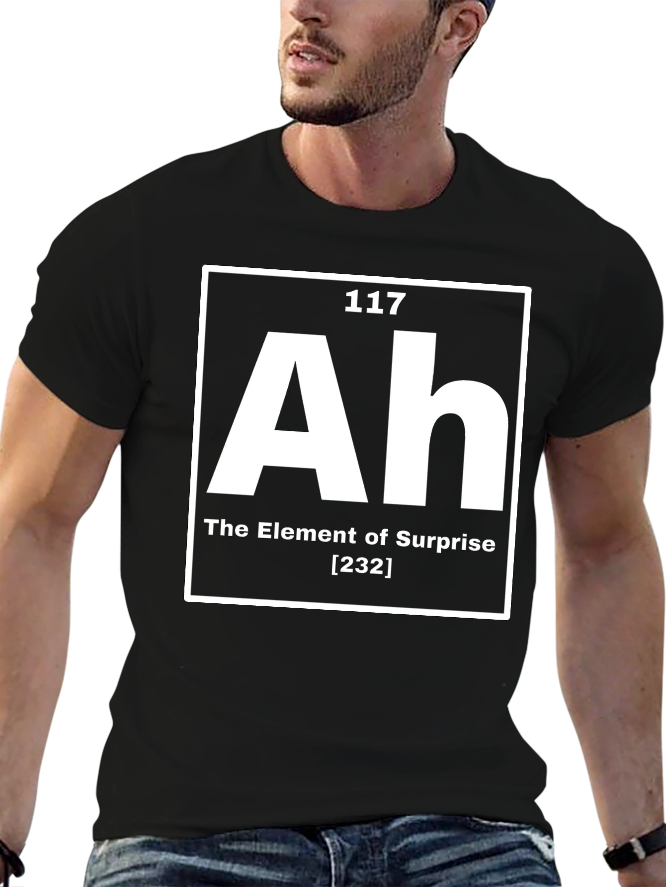 Black Element of Surprise T-Shirt - Funny Science Tee view 6