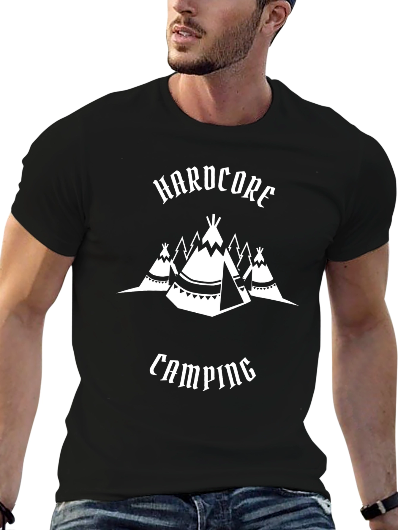 Hardcore Camping T-Shirt, Outdoor Adventure Tee - 6