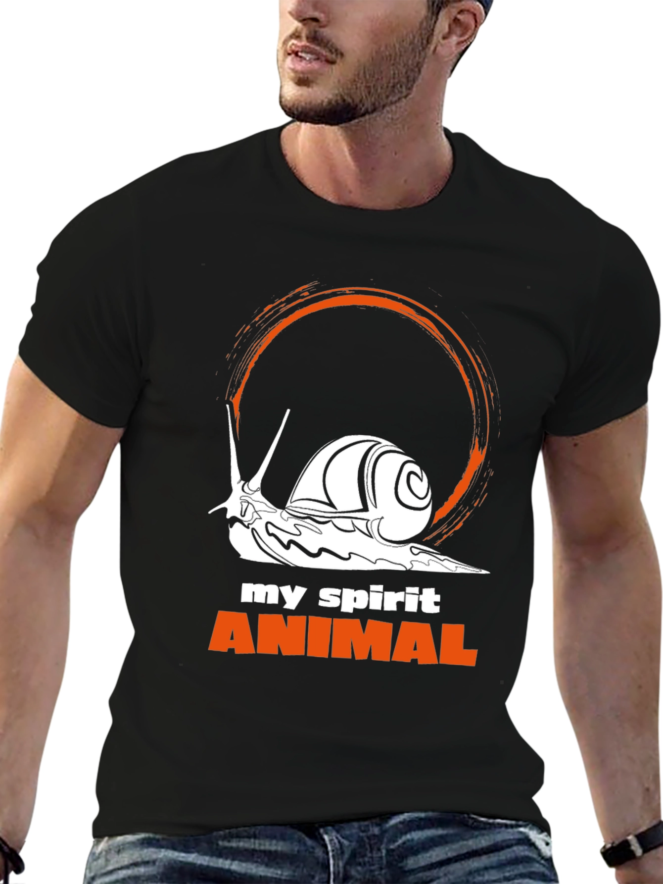 Black Snail Spirit Animal Graphic Tee - Unique Design, Stylish Comfort view 6