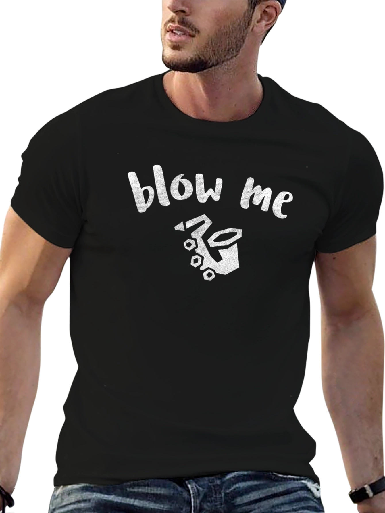 Black Blow Me Roller Skate Graphic Tee - Black view 6
