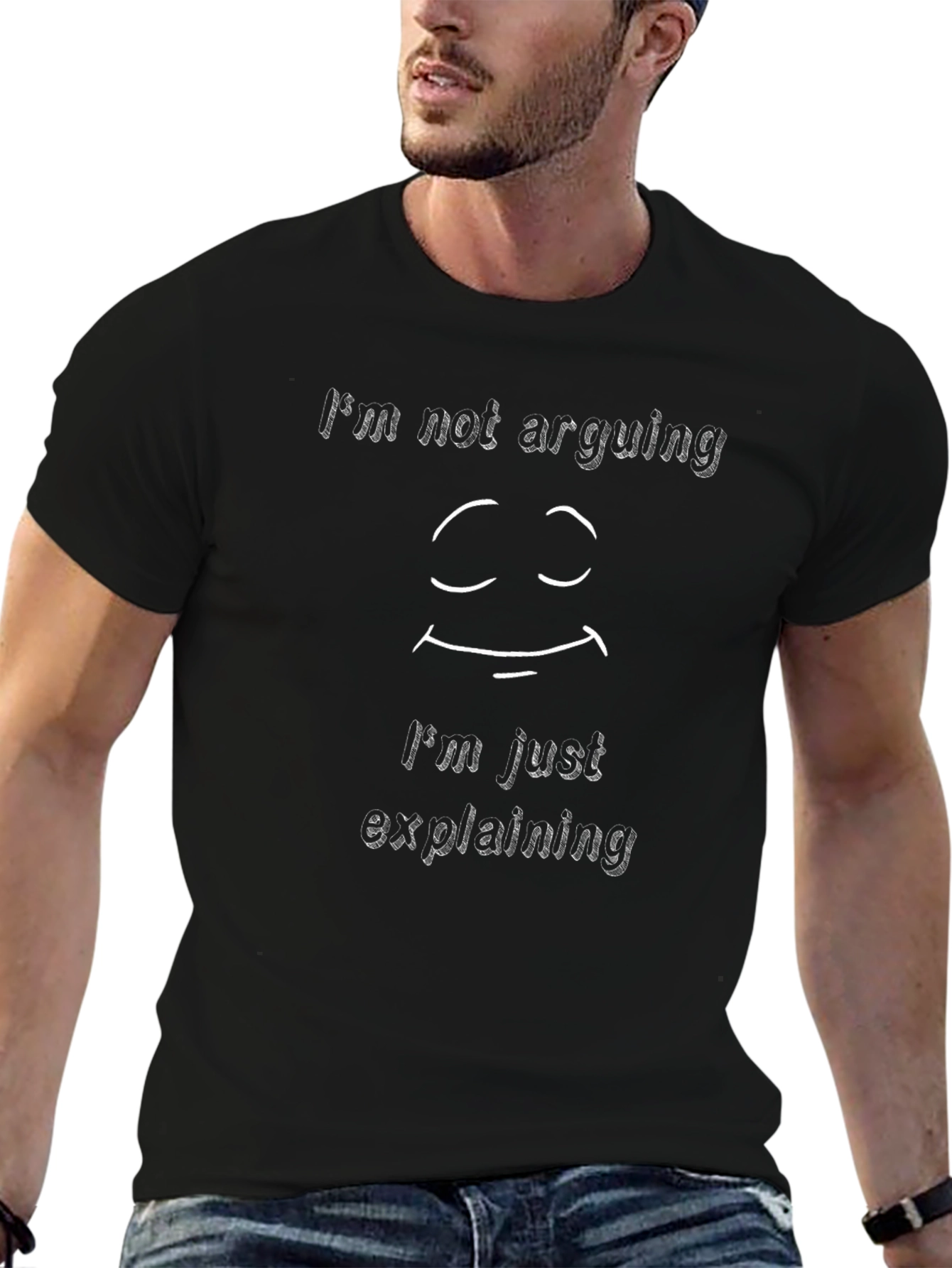 Black I'm Not Arguing, I'm Just Explaining T-Shirt view 6