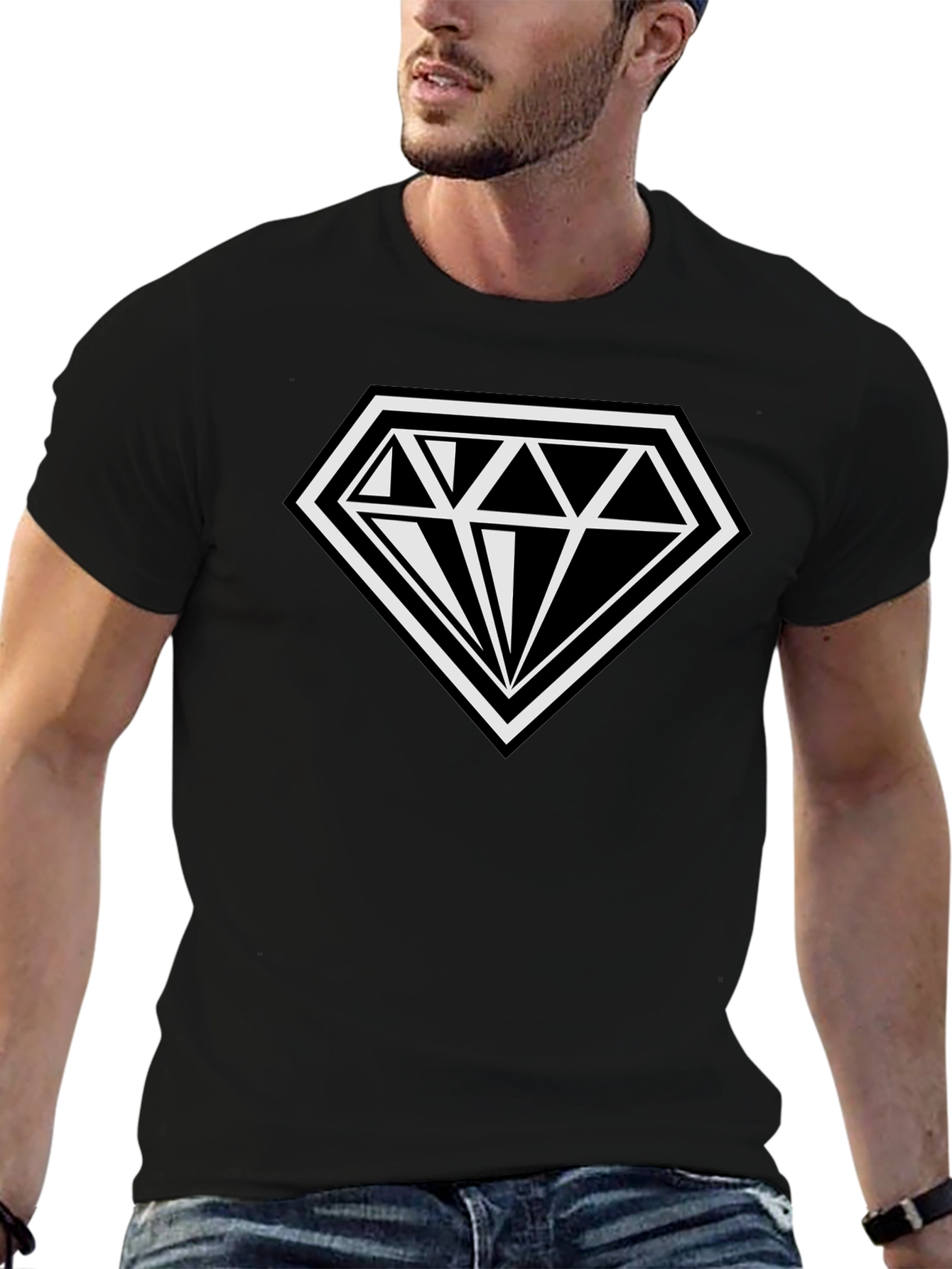 Black Diamond Logo T-Shirt - Classic Black Tee view 6