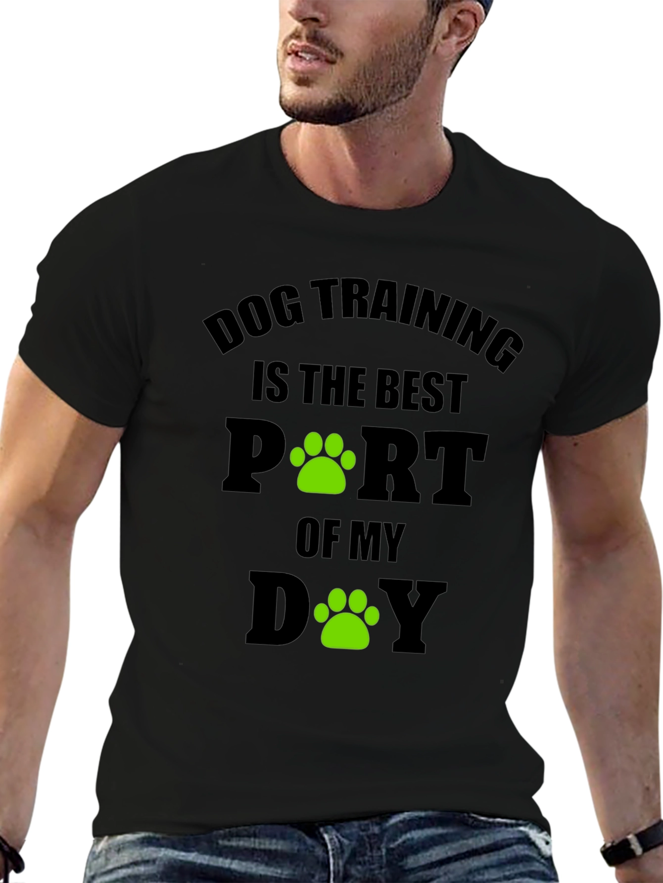 Black Dog Training Best Part of My Day T-Shirt view 6