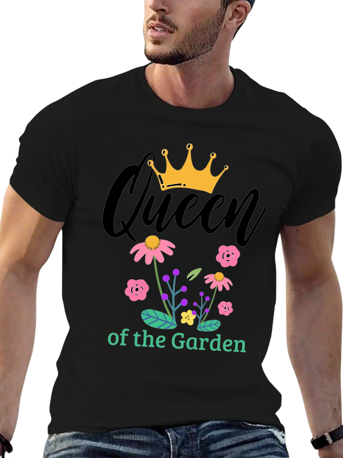 Black Queen of the Garden Graphic Tee view 6