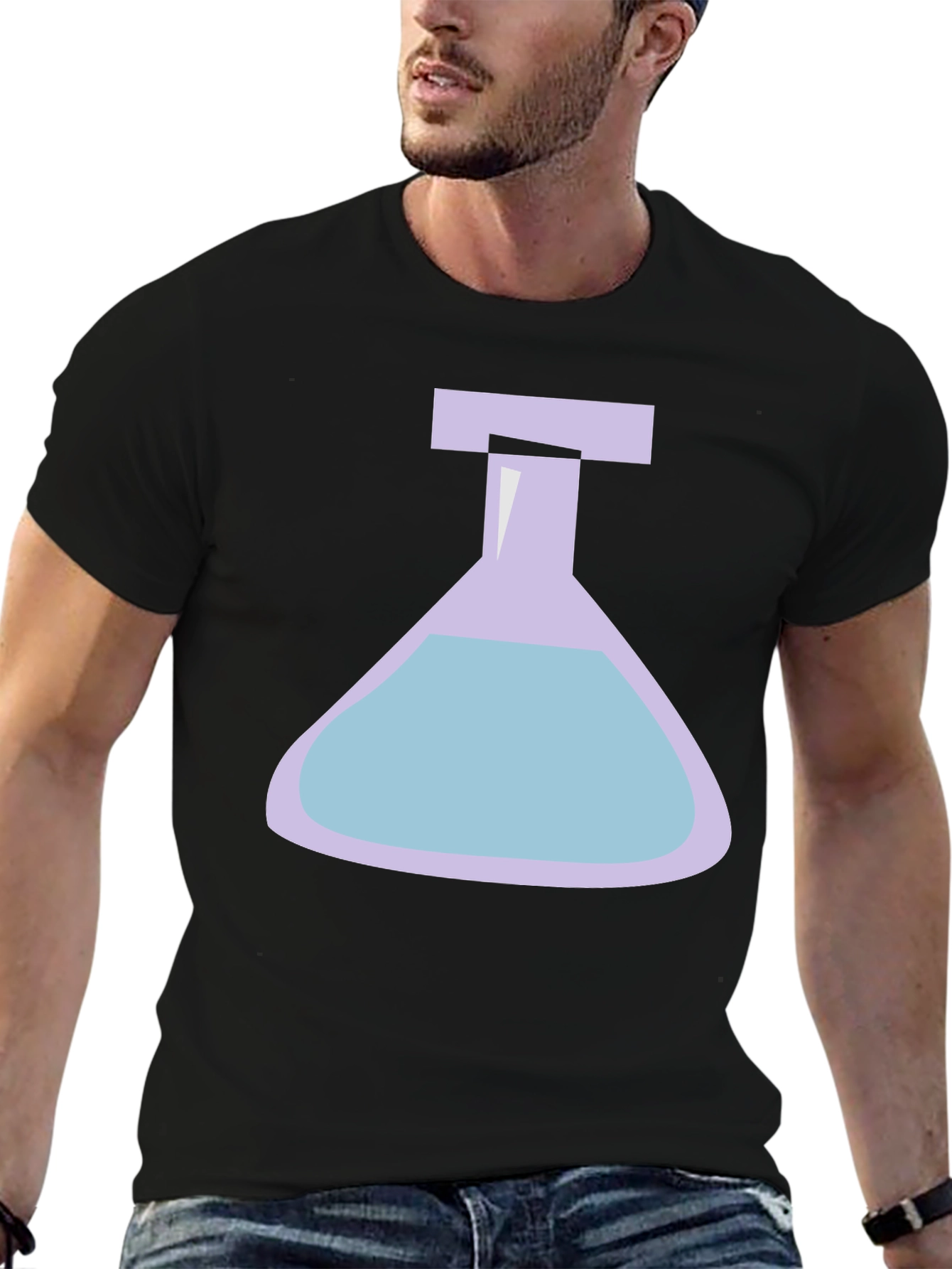 Black Science Flask Graphic T-Shirt view 6