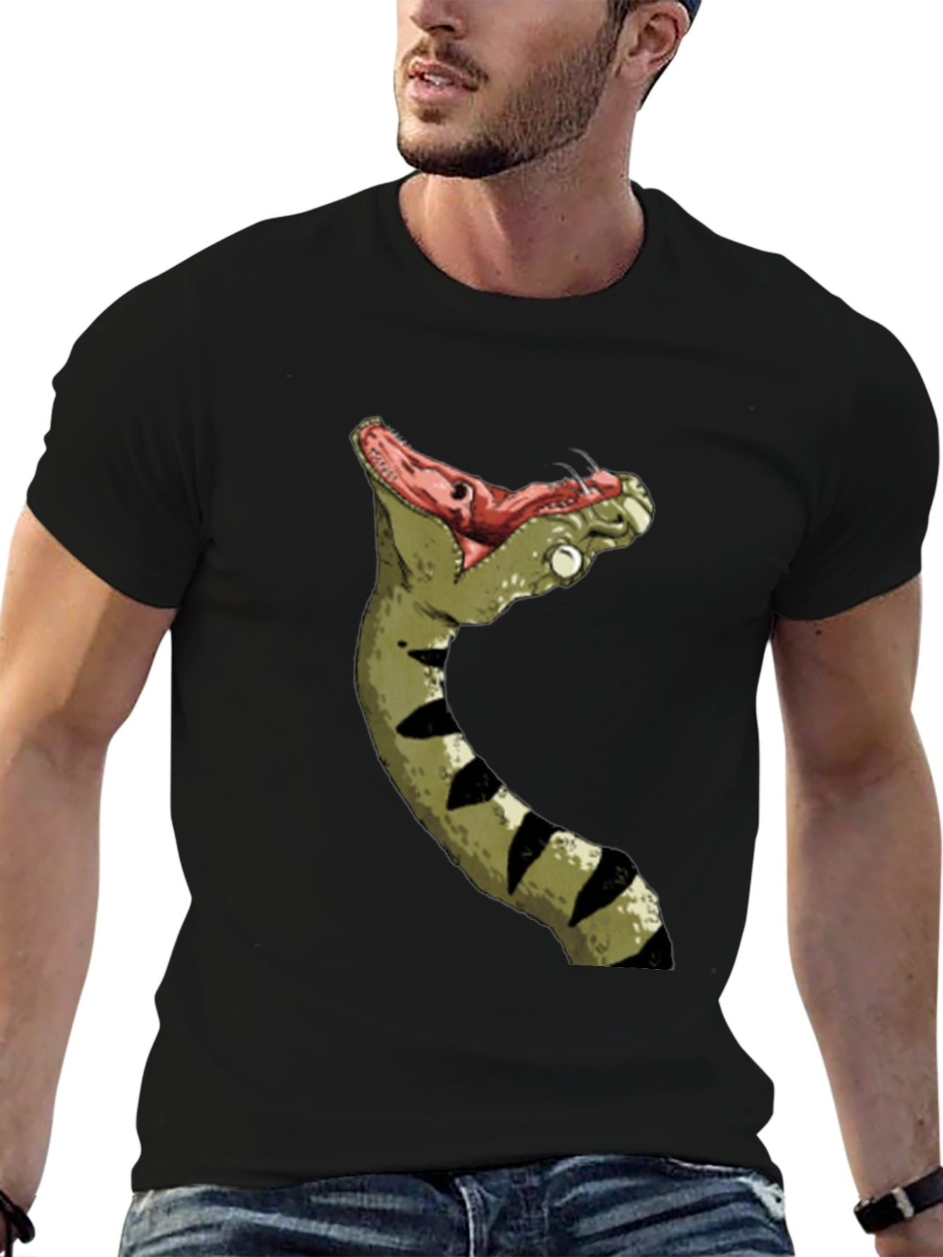Black Snake Graphic Tee - Bold Statement Shirt view 6