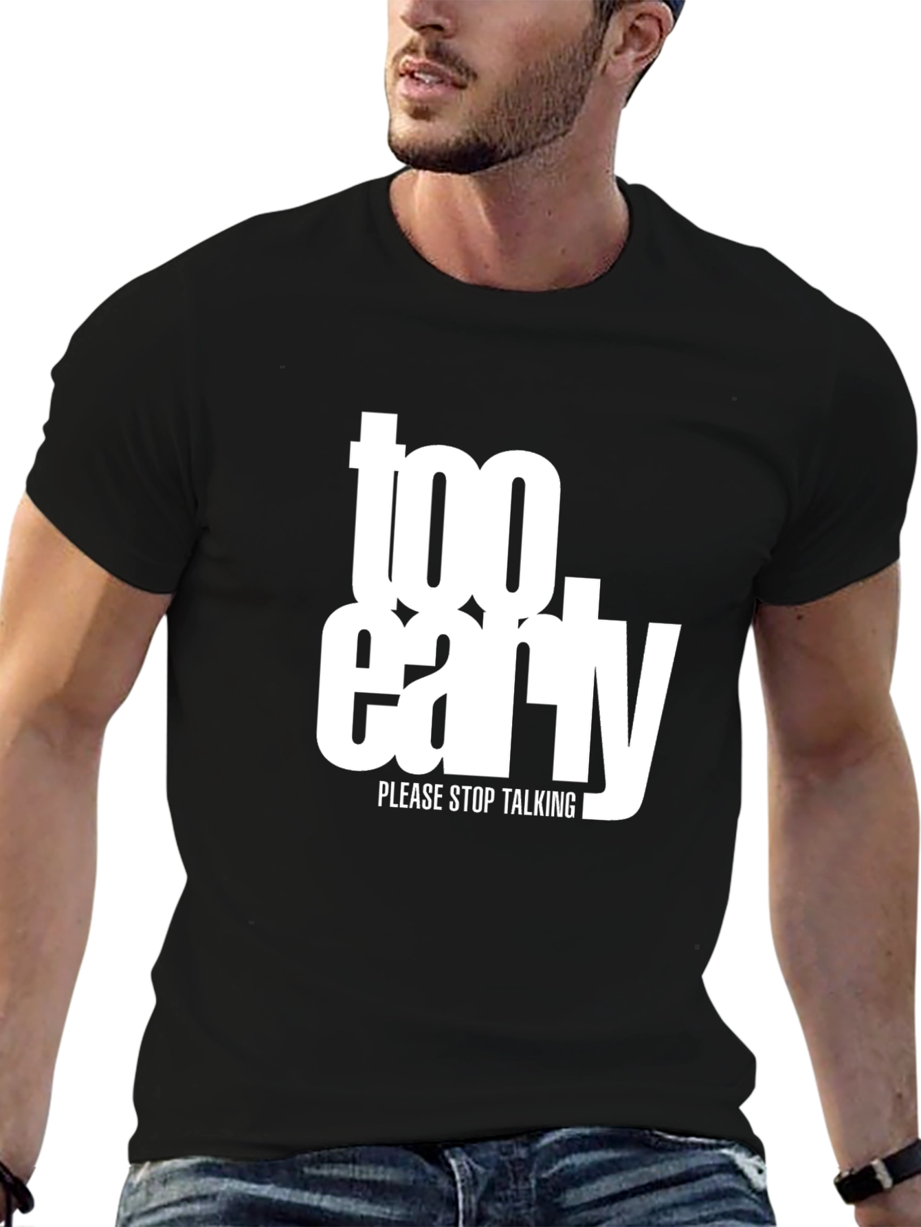 Black Too Early Graphic Tee - Stop Talking, Please! view 6