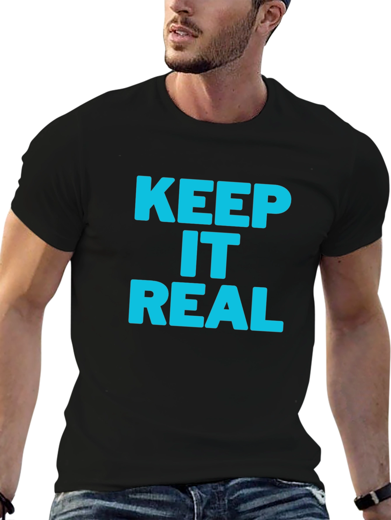 Black Keep it Real Black T-Shirt view 6