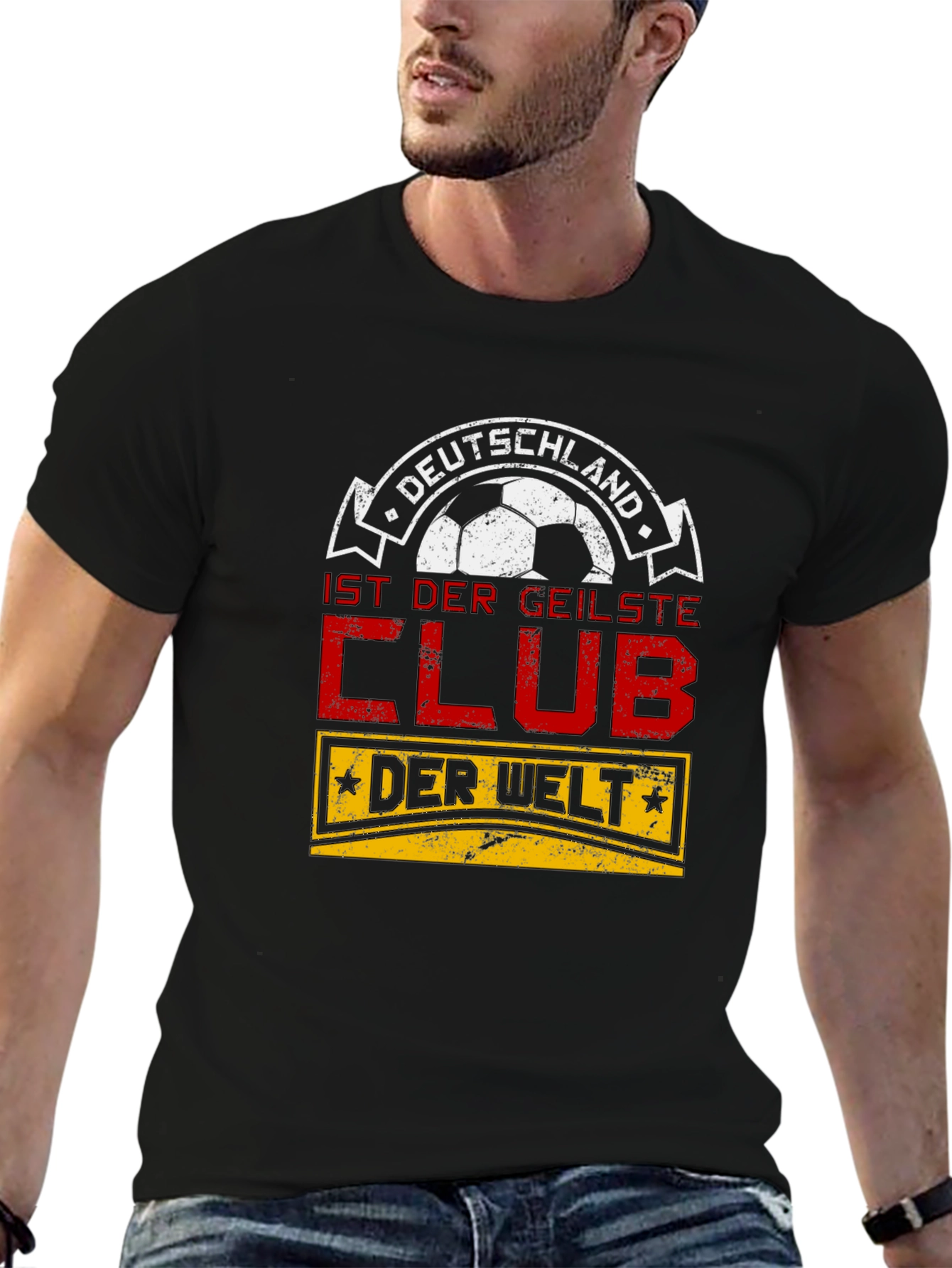 Black Deutschland Soccer Fan T-Shirt - Der Geilste Club view 6