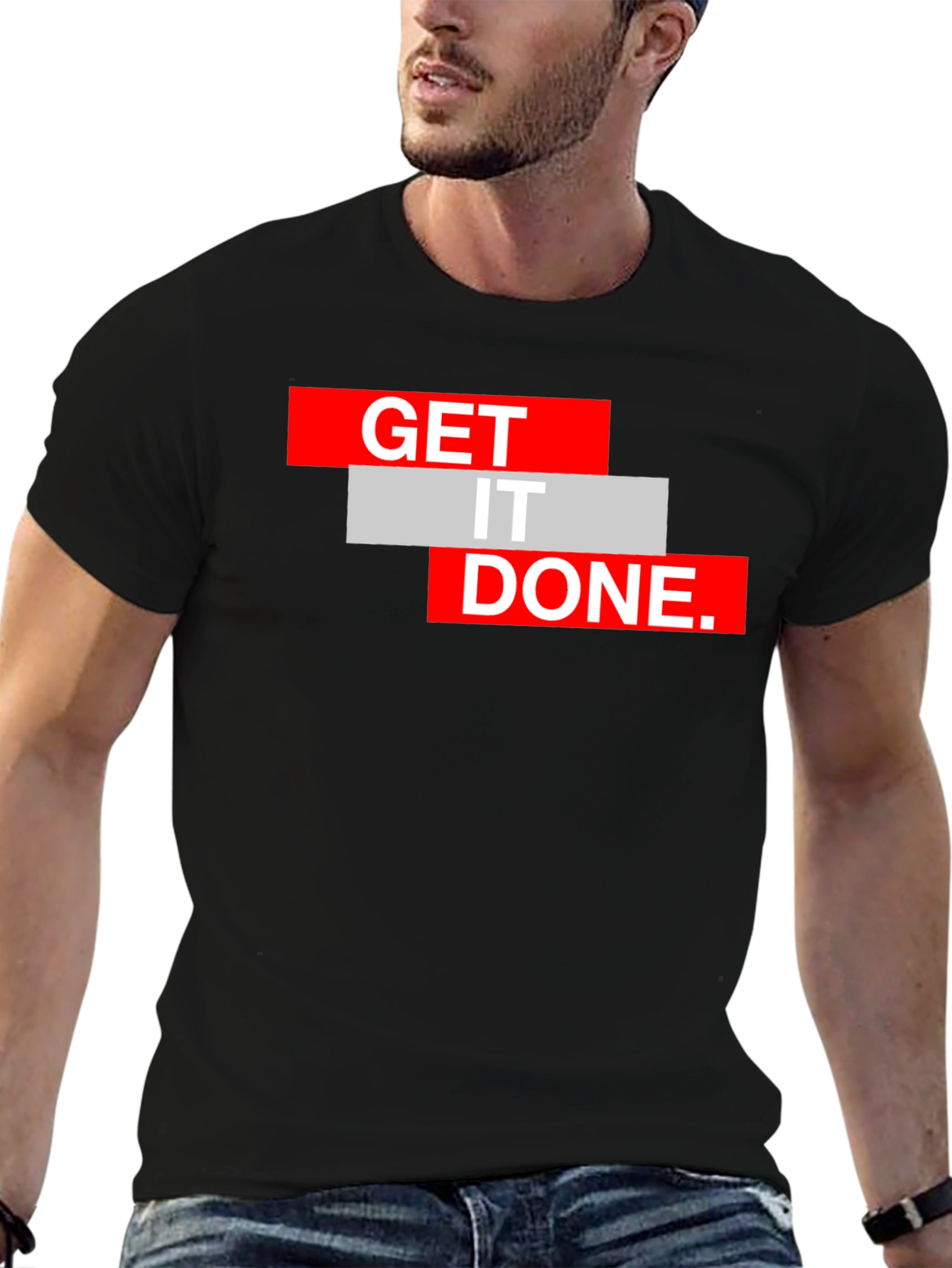 Black Get It Done Black Graphic Tee view 6